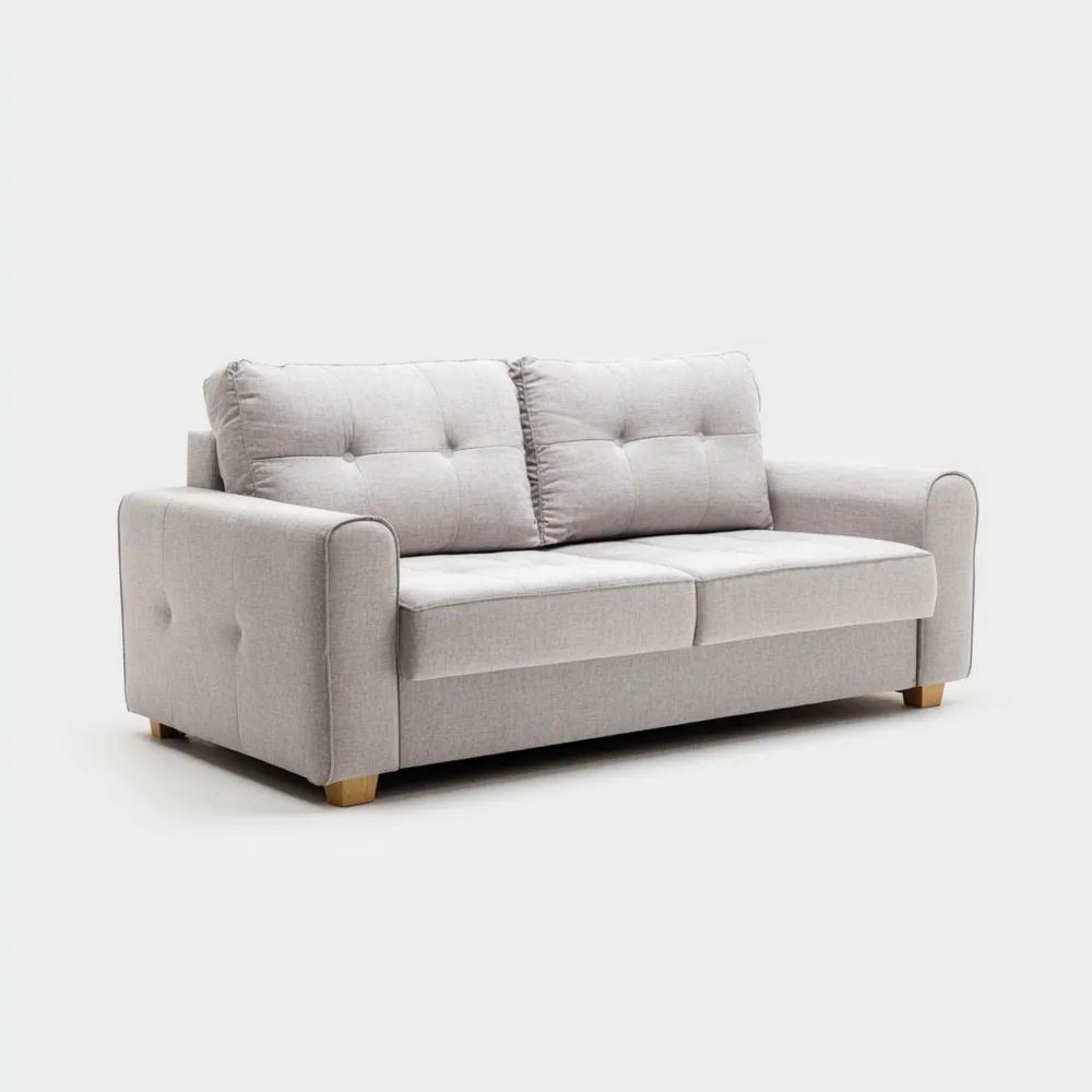 2-Sitzer-Sofa Stoffgepolstert 140x80x85 cm - Hellgrau - Modernes Design