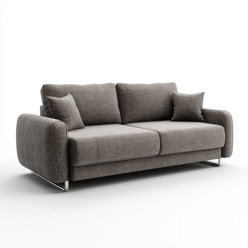 2-Sitzer Sofa Stoff 180x95x85 cm - Dunkelgrau - Modernes Design