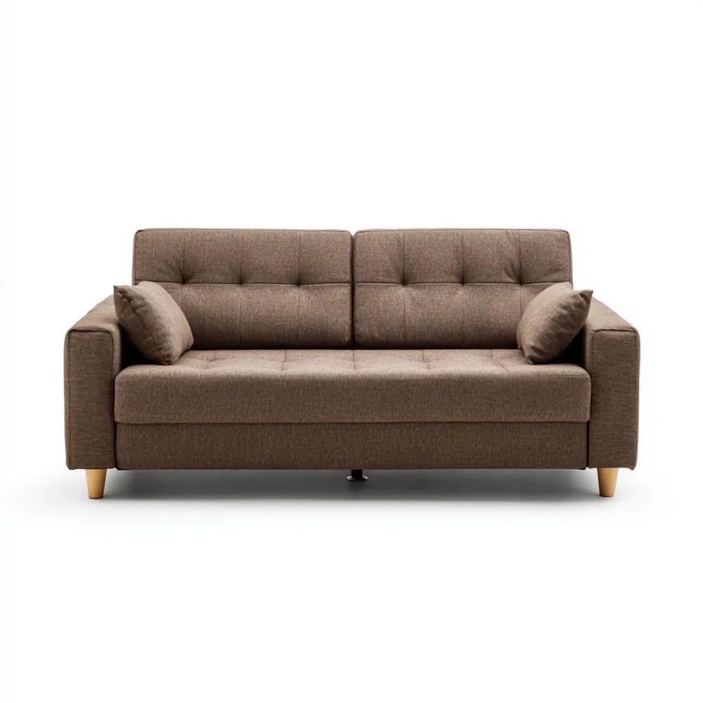 2-Sitzer-Sofa Stoff 200x90x85 cm - Braun - Skandinavisches Design