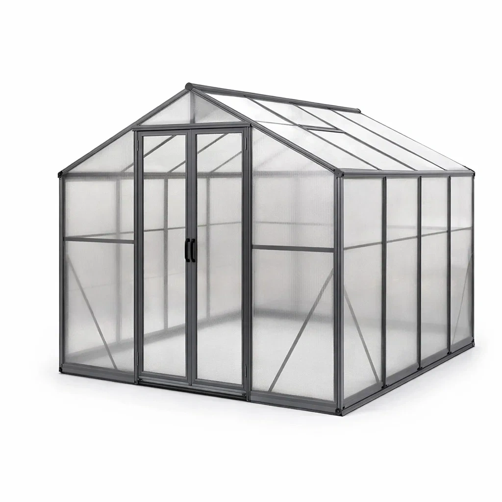 Serra in alluminio e policarbonato 250x190x195 cm-LUXEBLISSLIVING