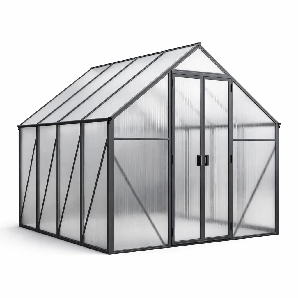 Serra da giardino in alluminio e policarbonato 300x200x210 cm-LUXEBLISSLIVING