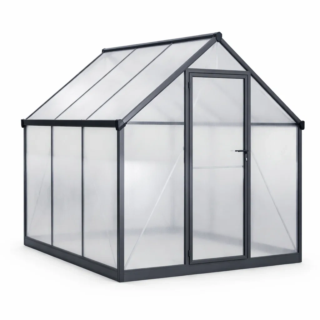 Serra in alluminio e policarbonato 190x190x195 cm-LUXEBLISSLIVING