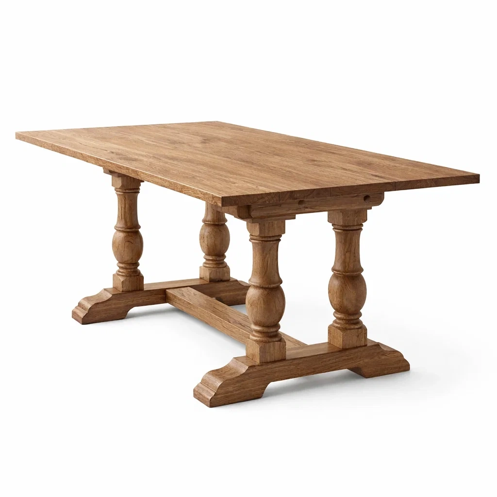 Tavolo Rettangolare in Legno di Quercia-TRENDYSANCTUARYLIVING