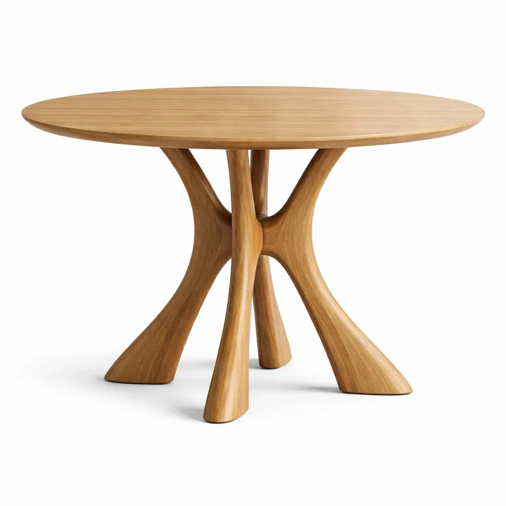 Tavolo Rotondo in Rovere-TRENDYSANCTUARYLIVING