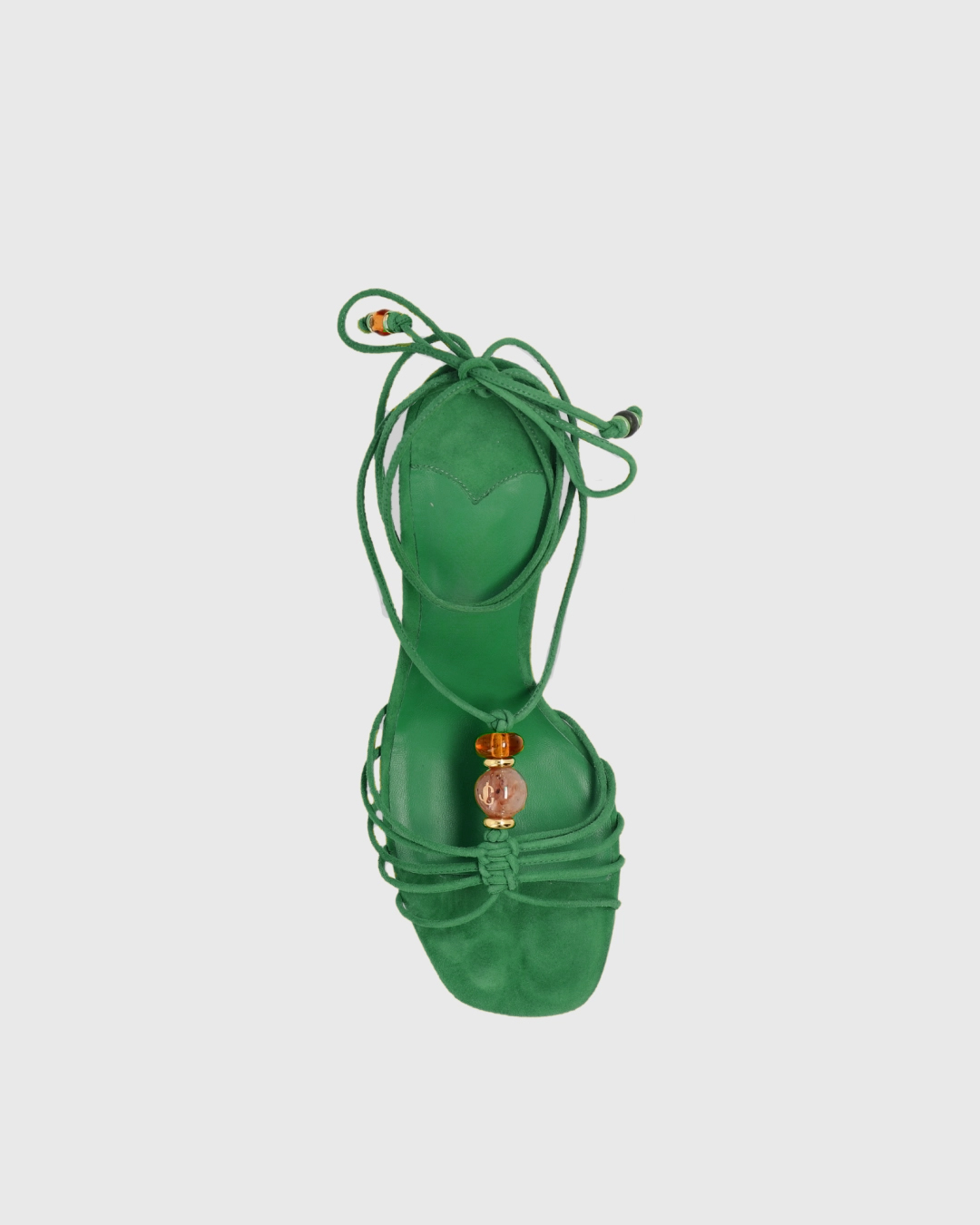 Liora Suede Wedge Sandals In Green