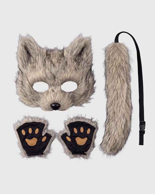 Fox Mask & Paws & Tail Set