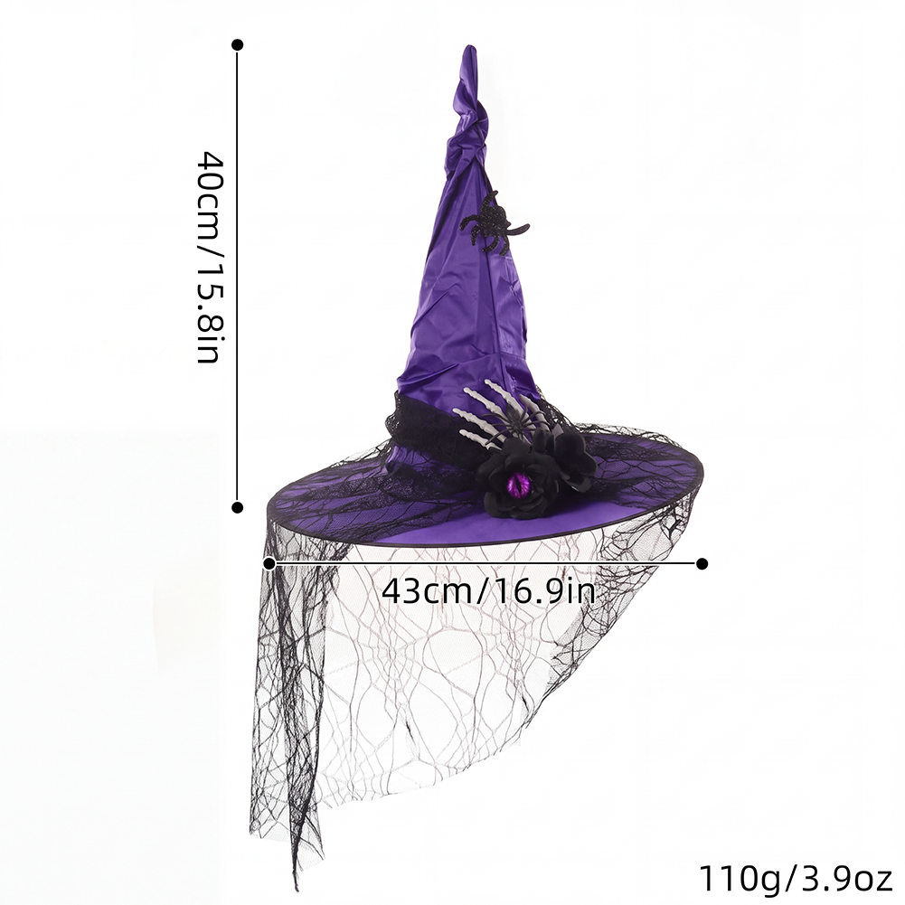 Ruffled Lace Witch Hat