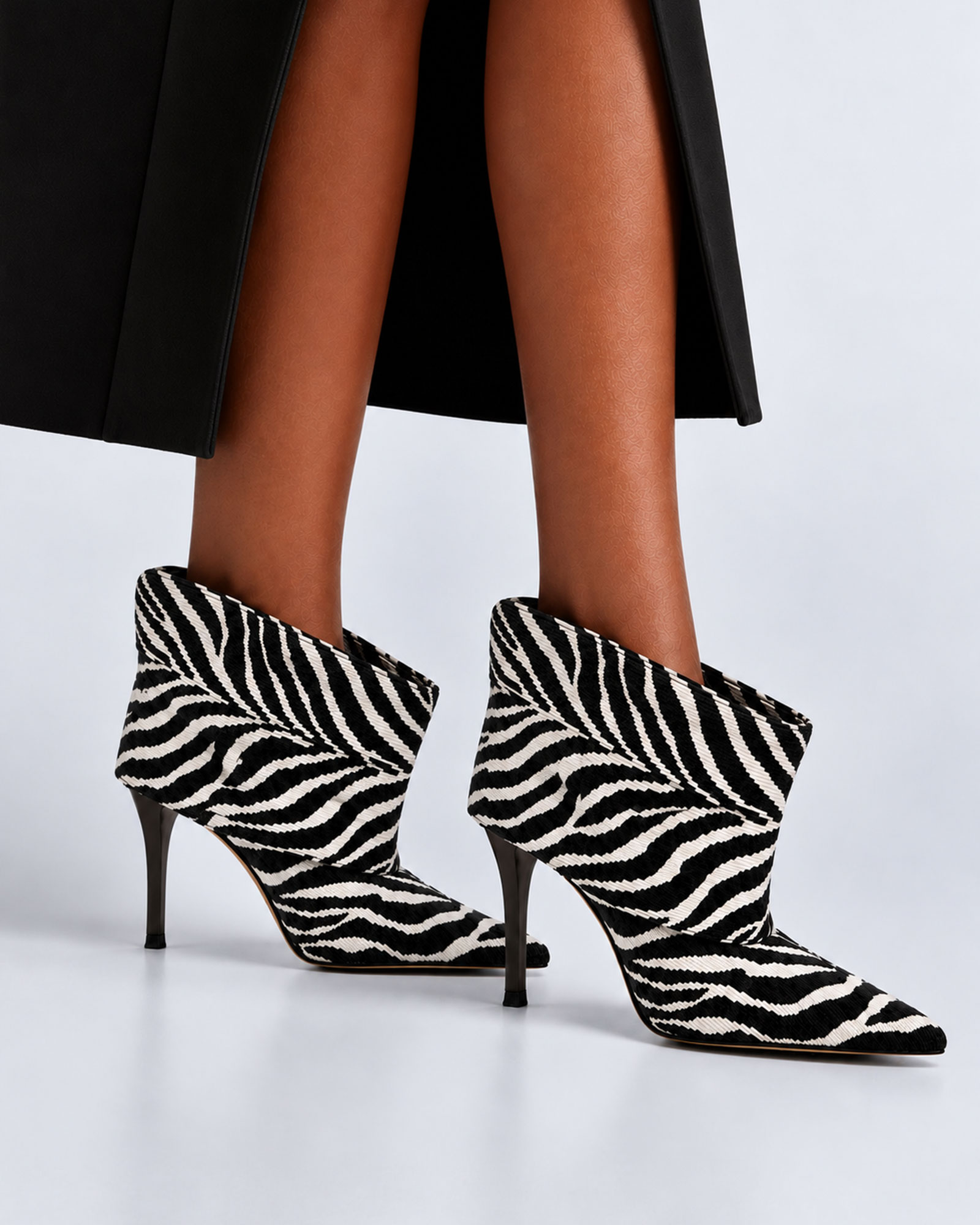Neas Zebra Print Ankle Boots
