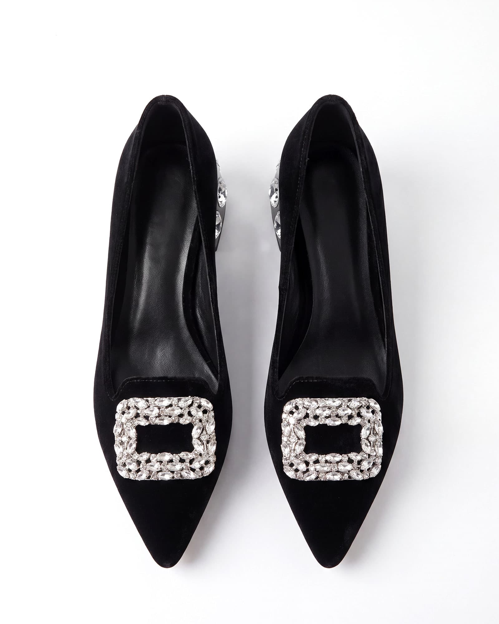 [Copy]Nadica Rhinestone Flats In Black
