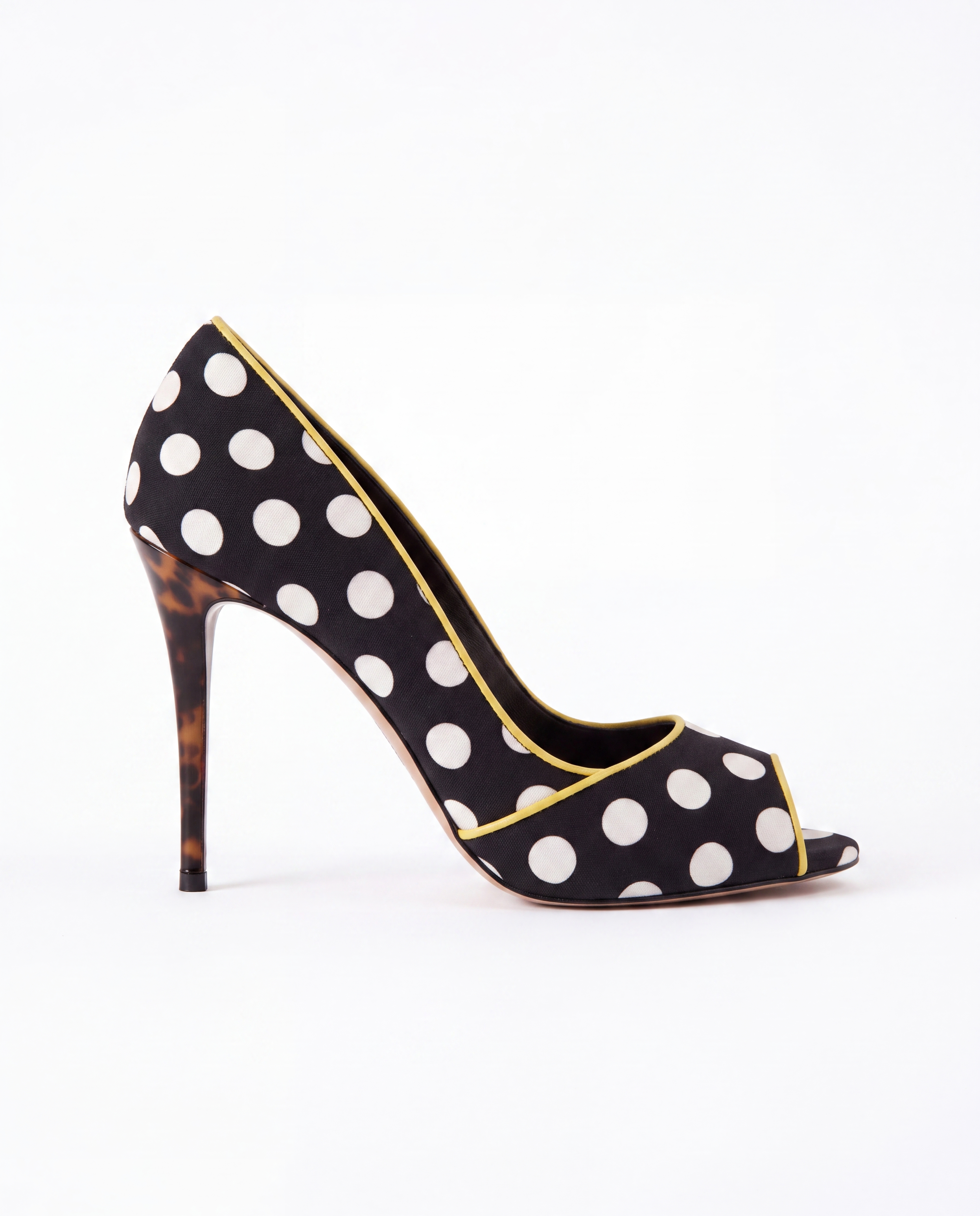 Hlengiwe Polka Dot Peep Toe Pumps