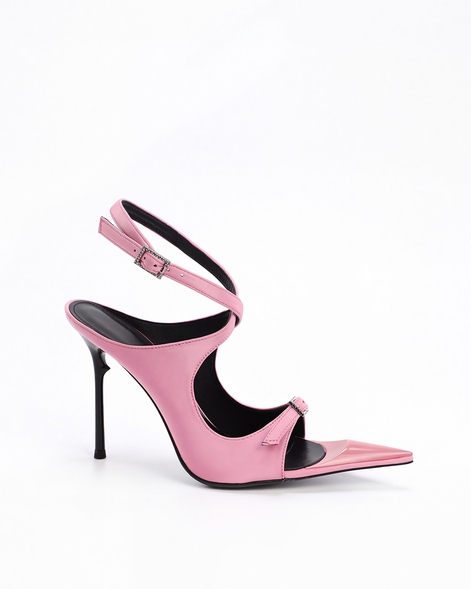 Liddy Cutout Cross Strap Sandals In Barbie Pink