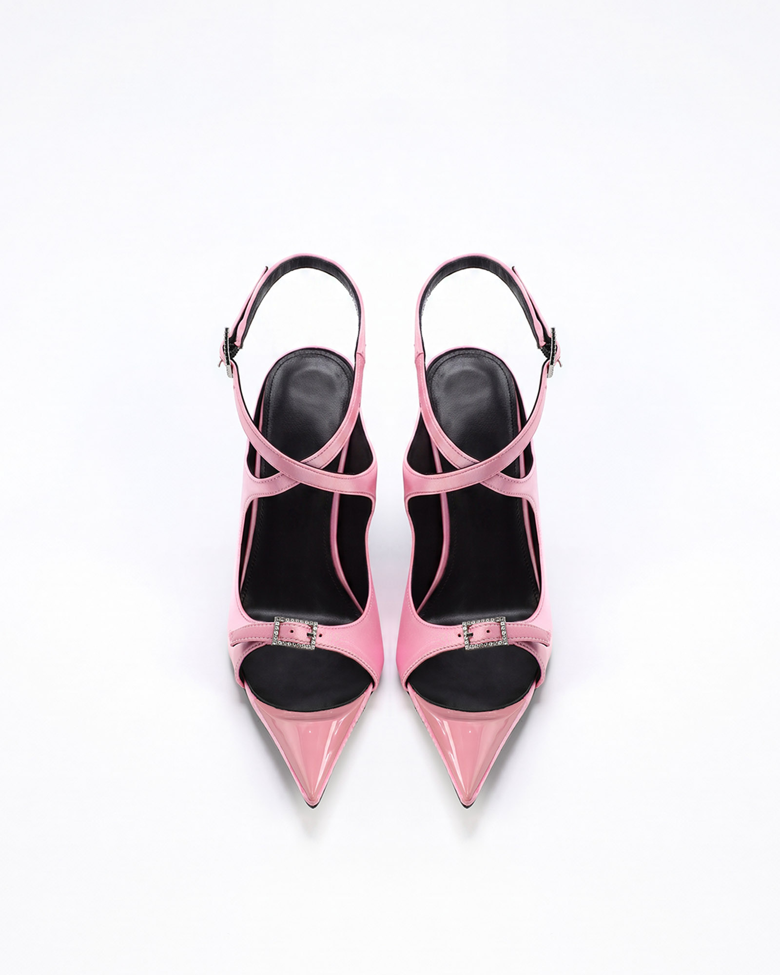 Liddy Cutout Cross Strap Sandals In Barbie Pink