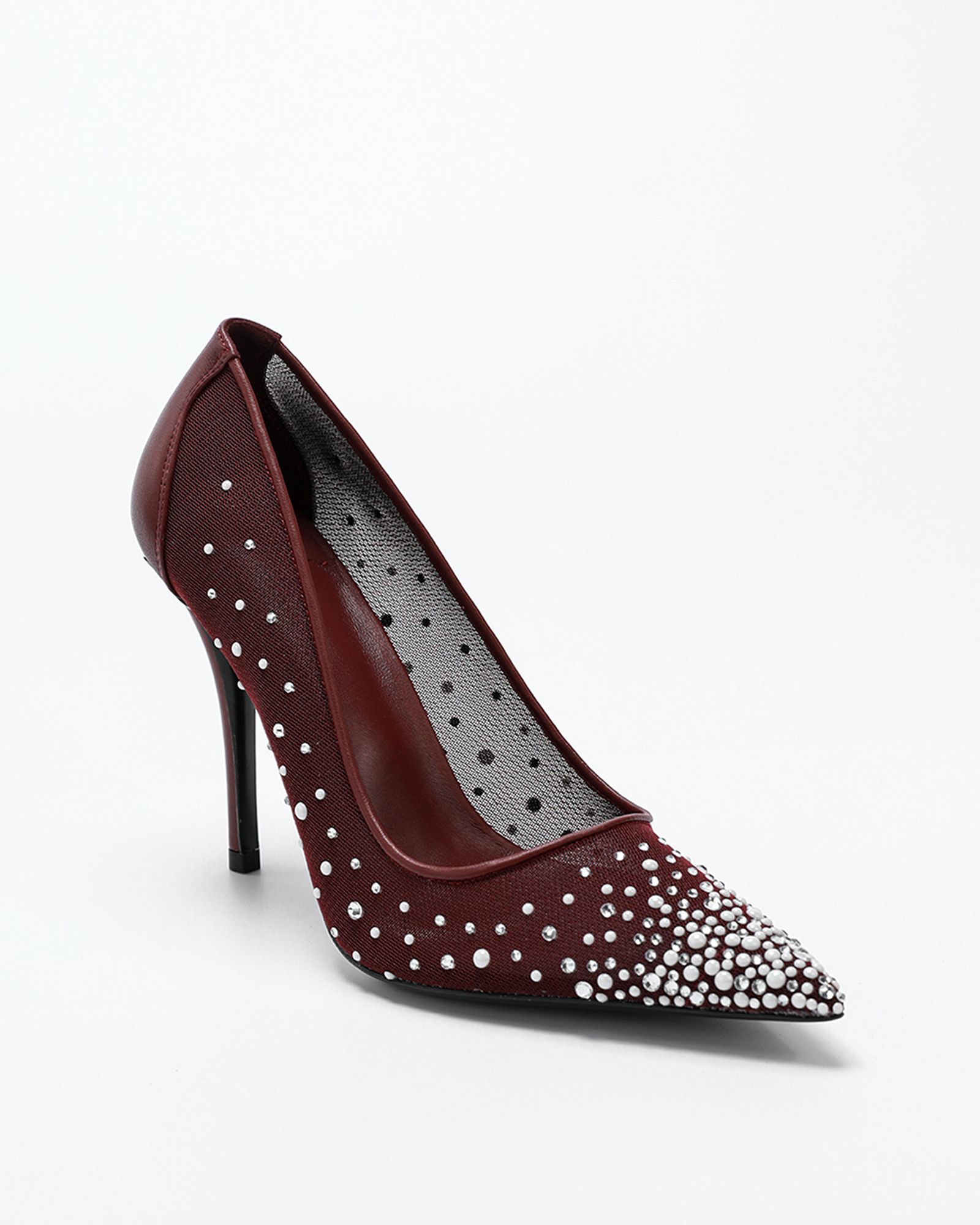 Madge Rhinestone Pumps In Red