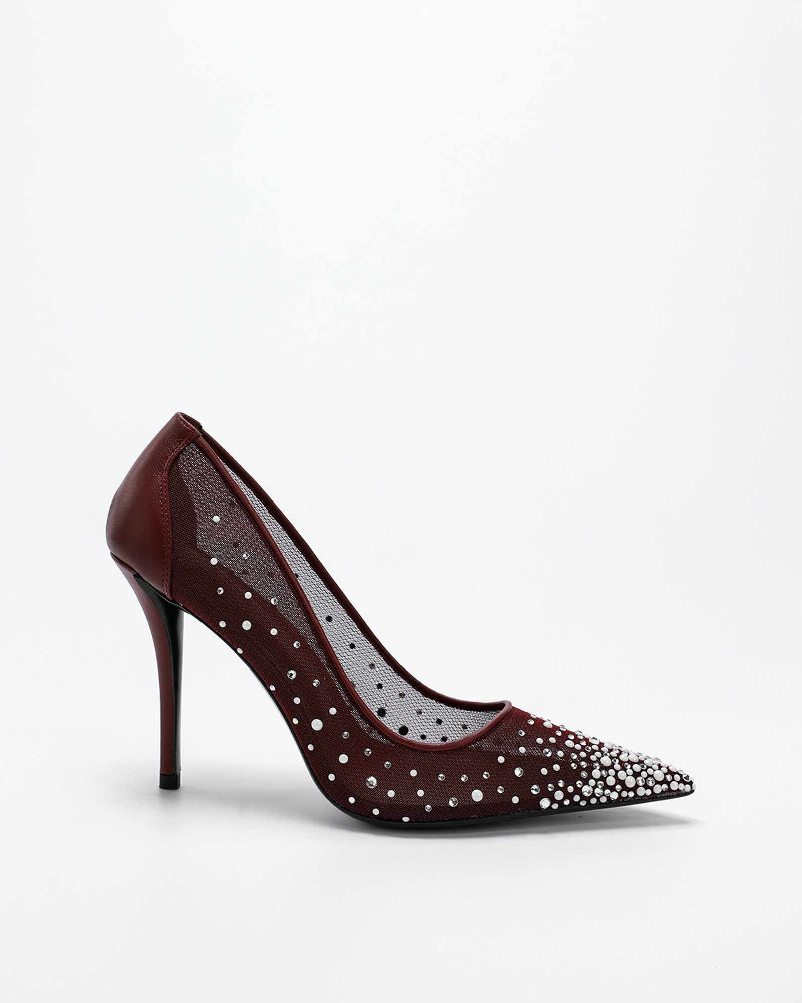 Madge Rhinestone Pumps In Red