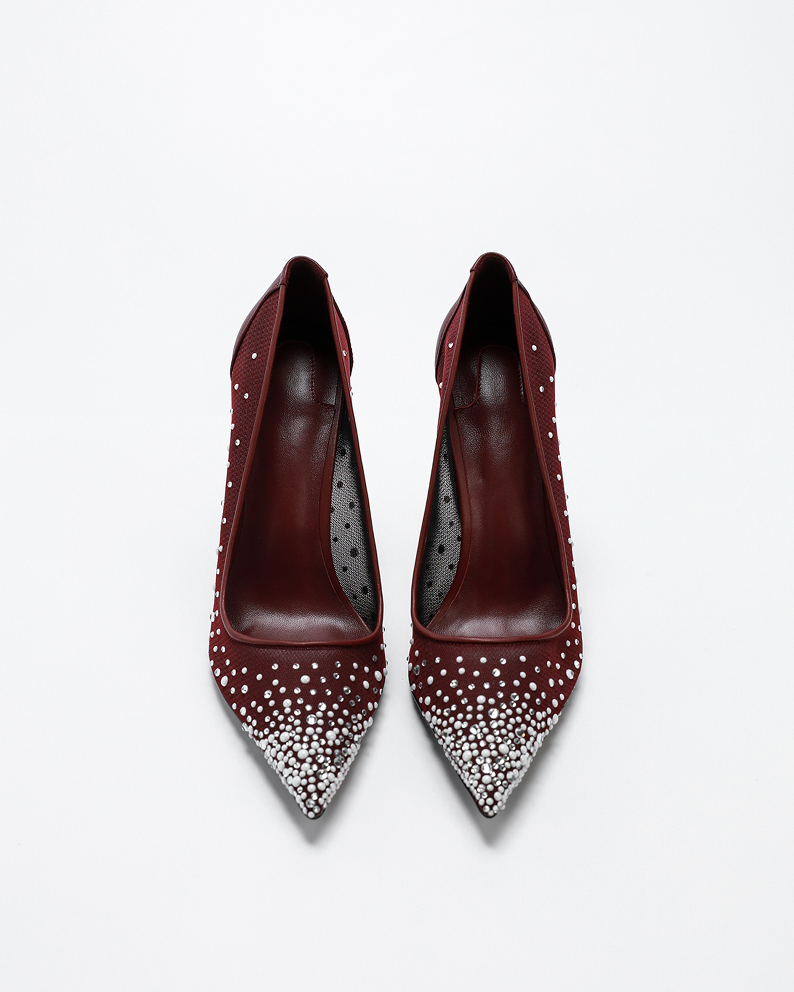 Madge Rhinestone Pumps In Red