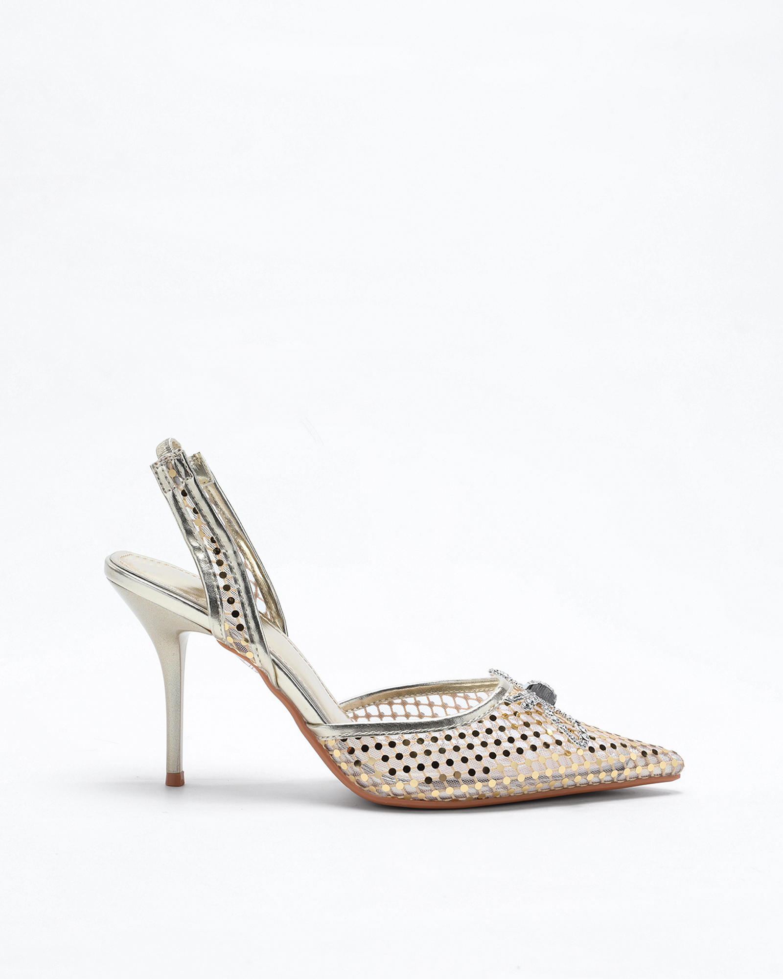 Kaila Polka Dots Bow Slingback Pumps
