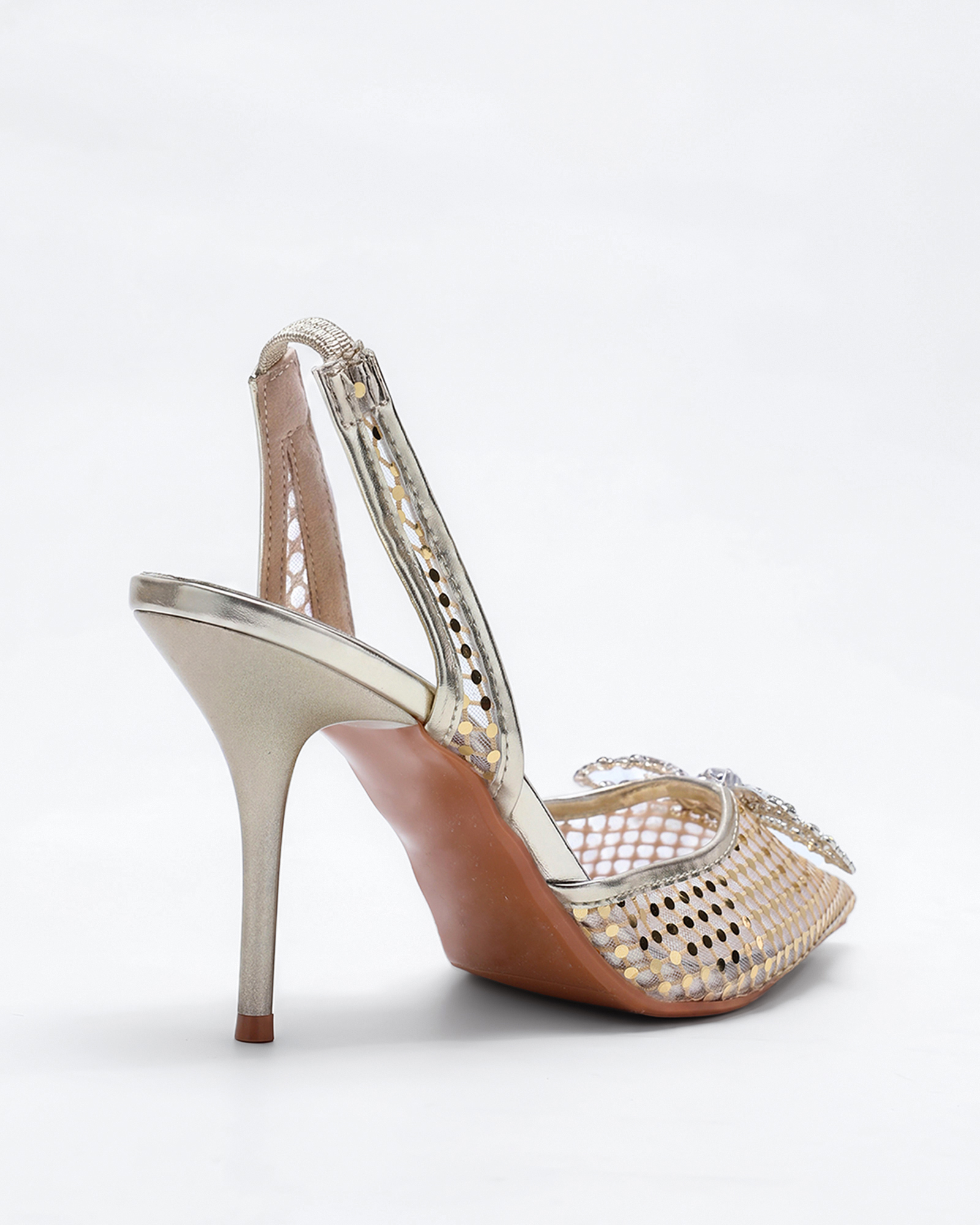 Kaila Polka Dots Bow Slingback Pumps