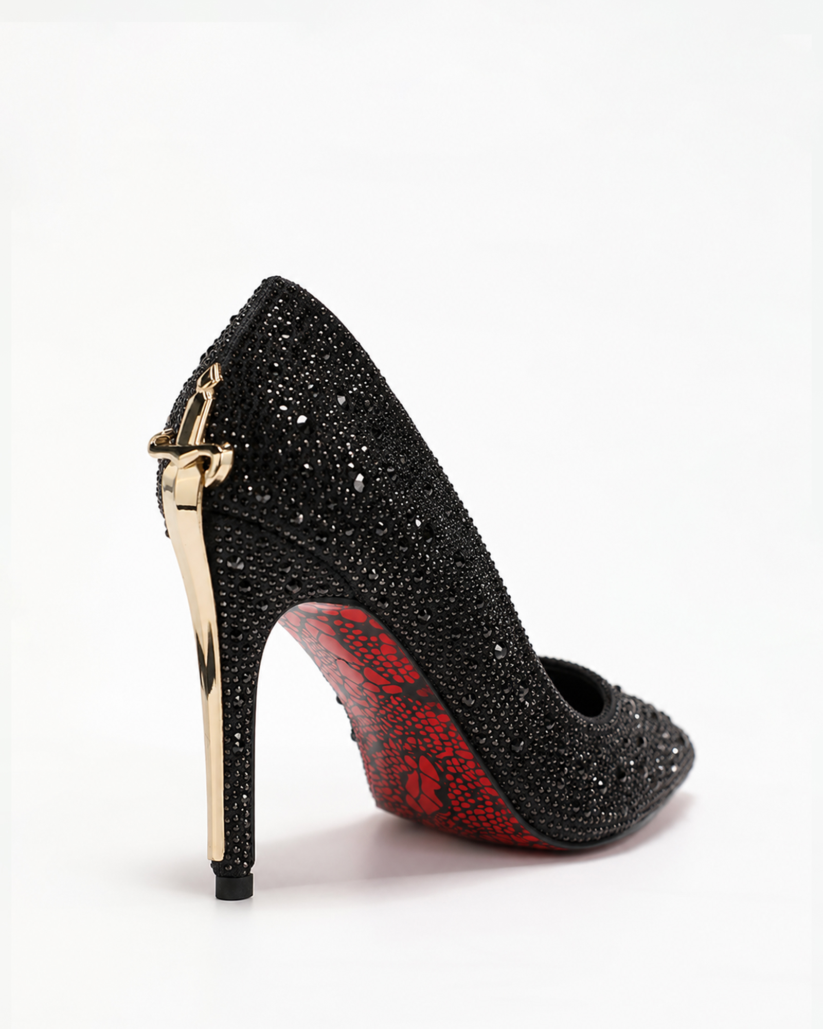 Kun Rhinestone Pumps In Black