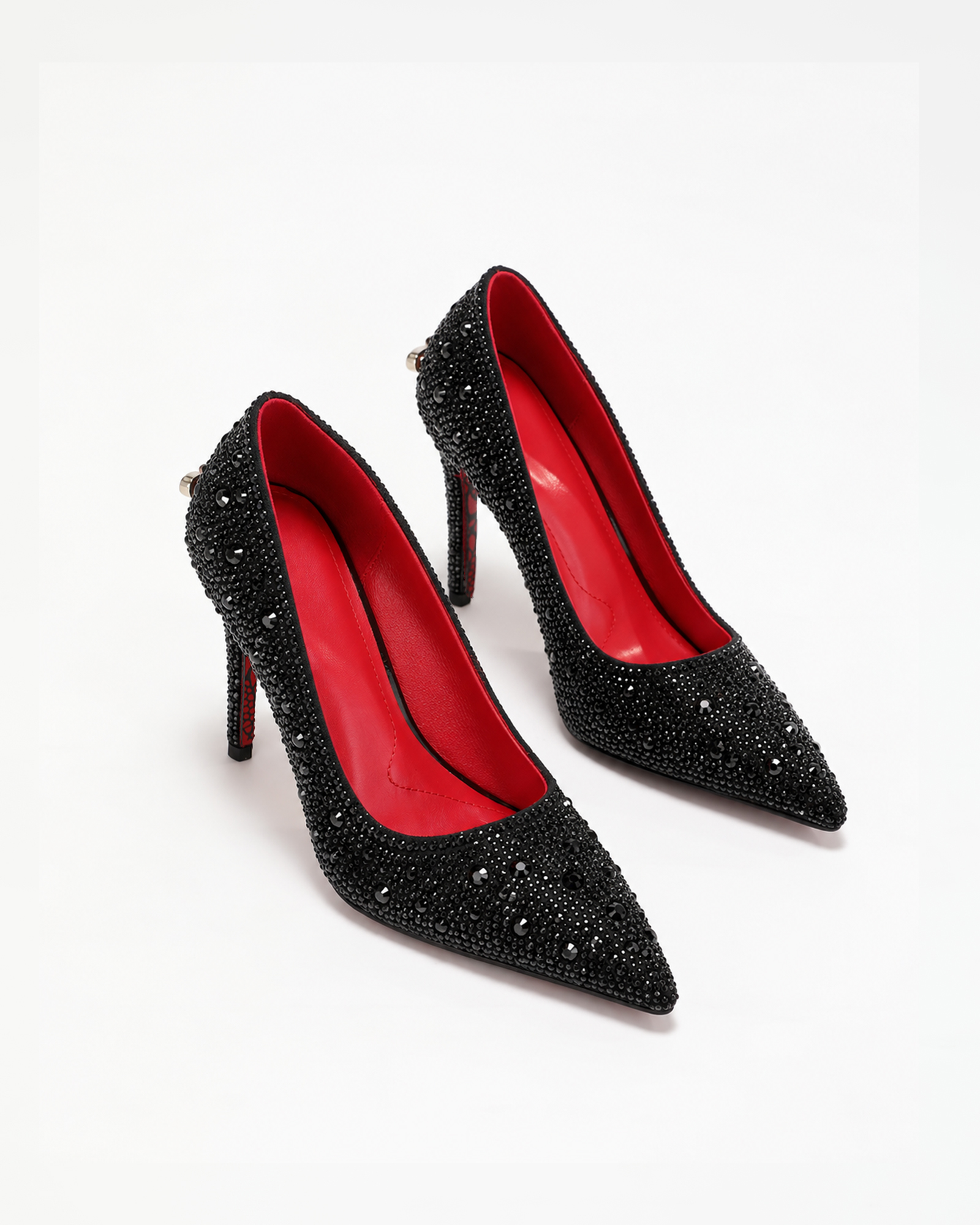 Kun Rhinestone Pumps In Black