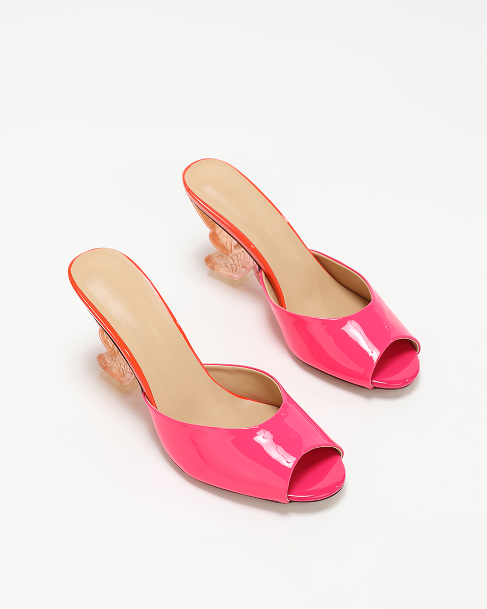 Kveta Sculptural Heels In Barbie Pink