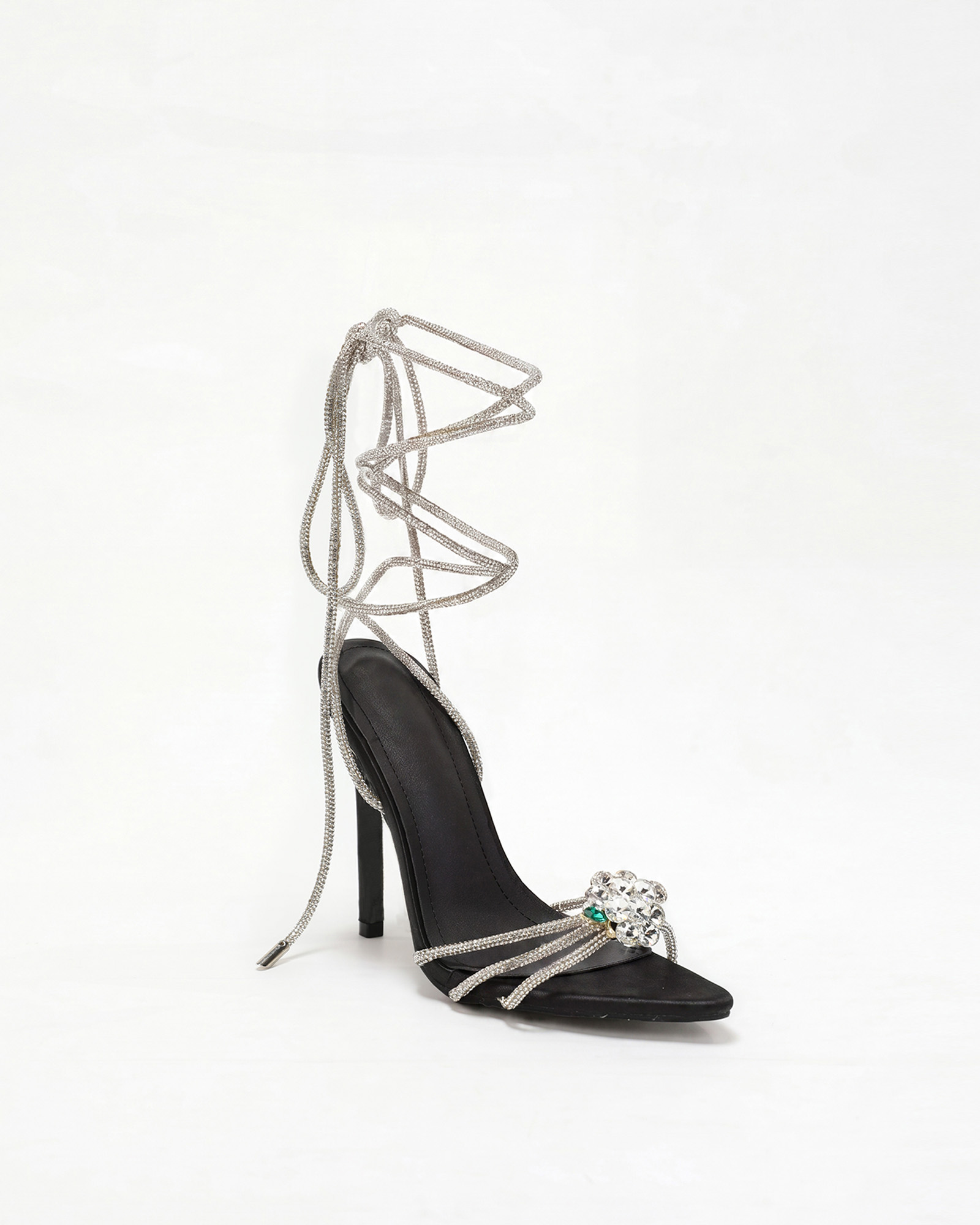 Kyla Sparkle Lace Up Sandals