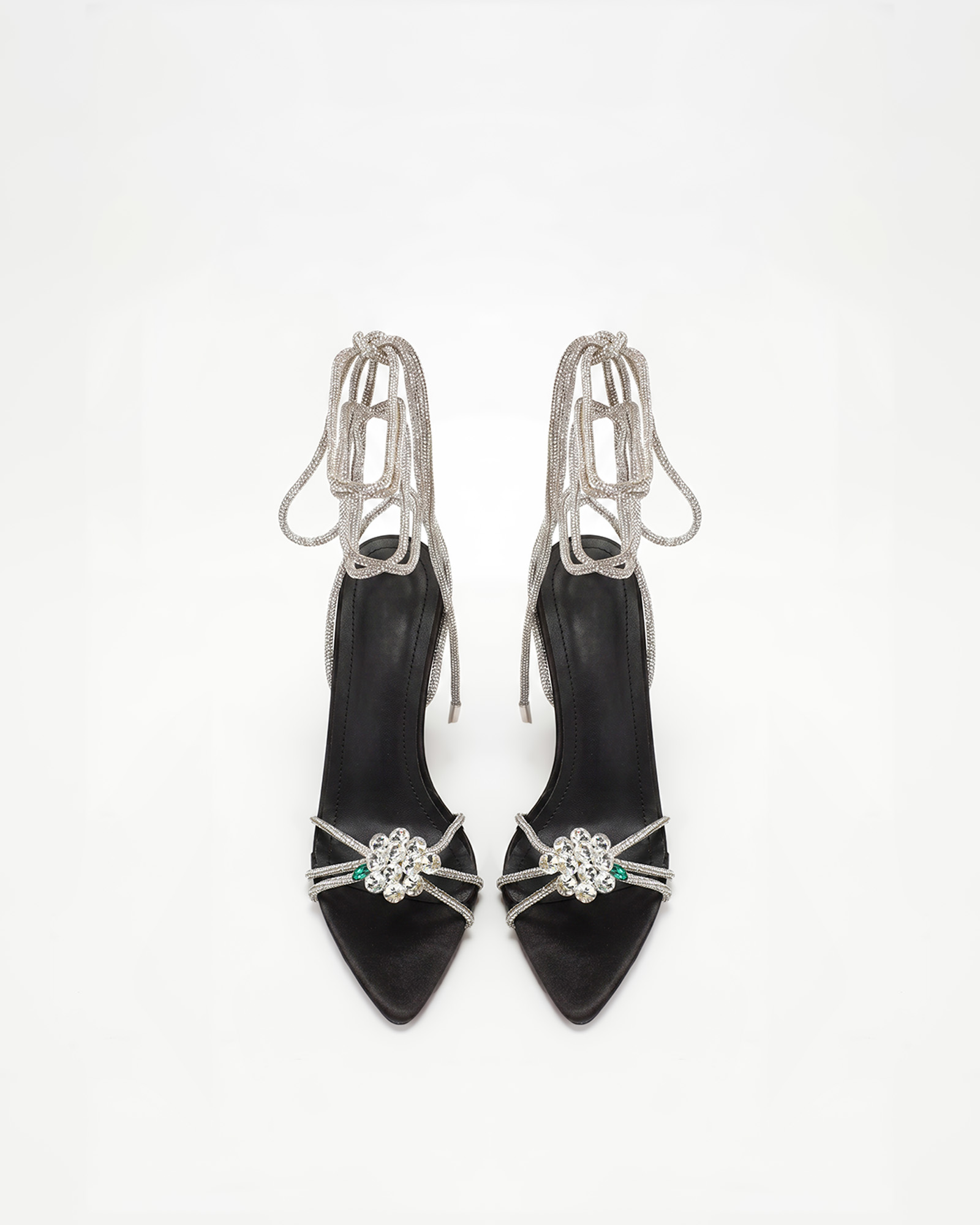 Kyla Sparkle Lace Up Sandals