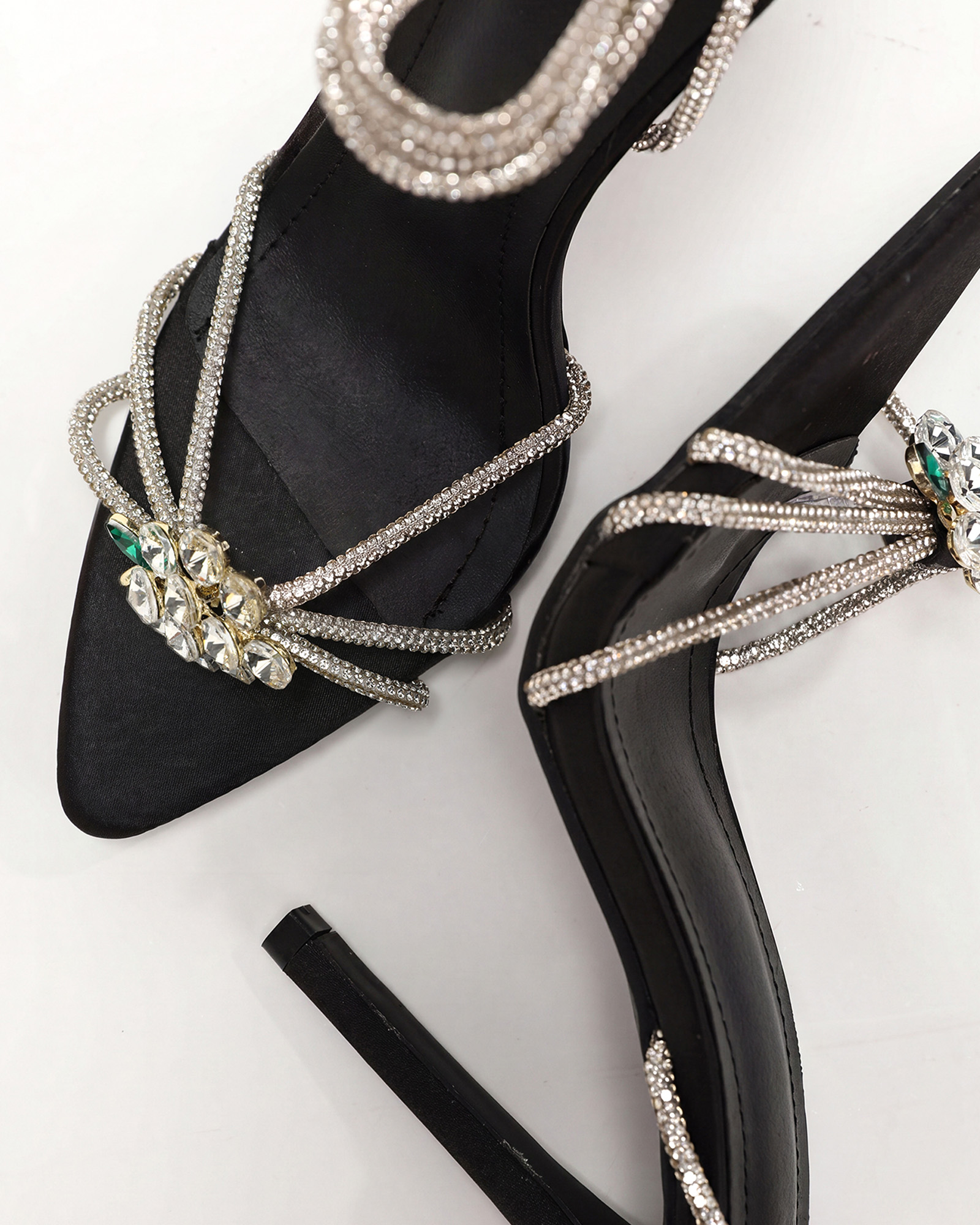 Kyla Sparkle Lace Up Sandals