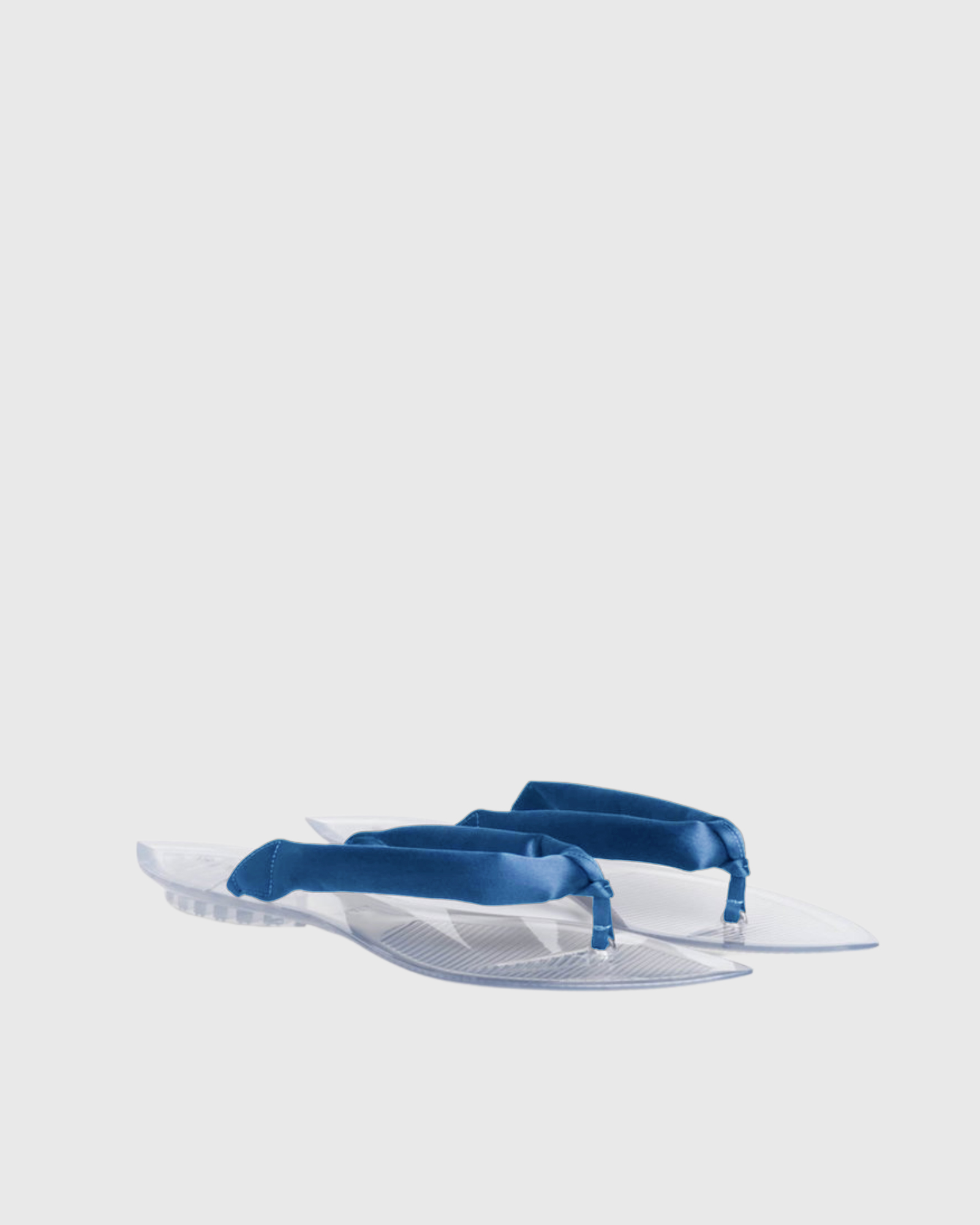 Solenne Jelly PVC Thong Slippers In Blue