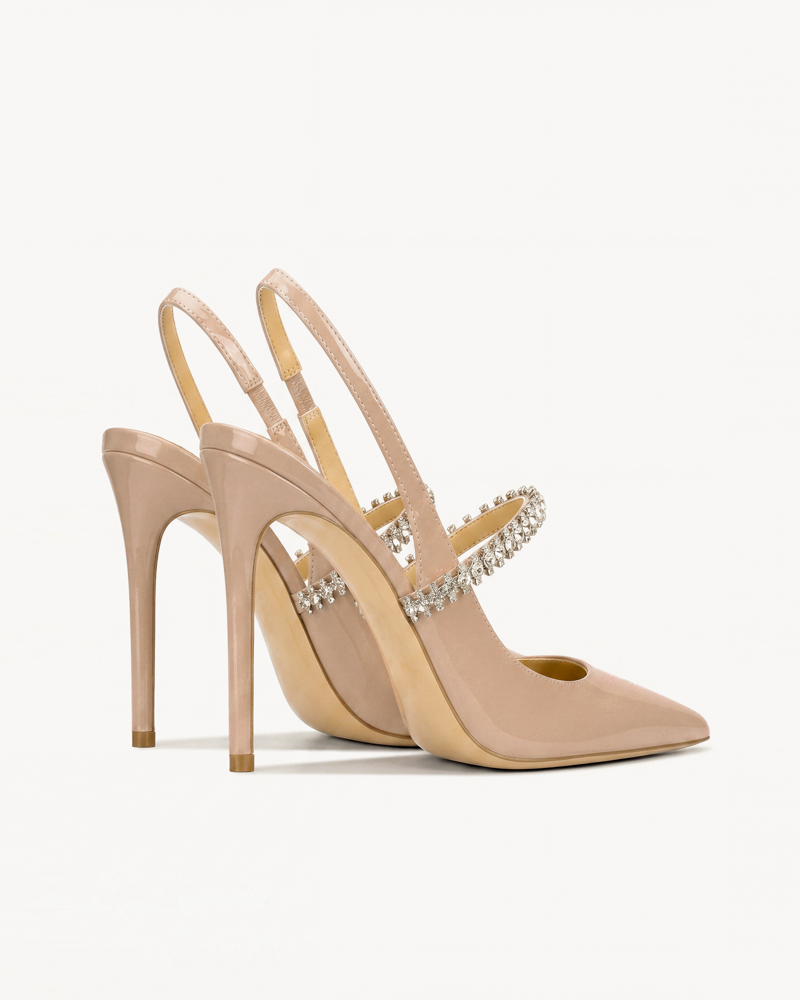 Jessie Rhinestone Strap Pumps i n