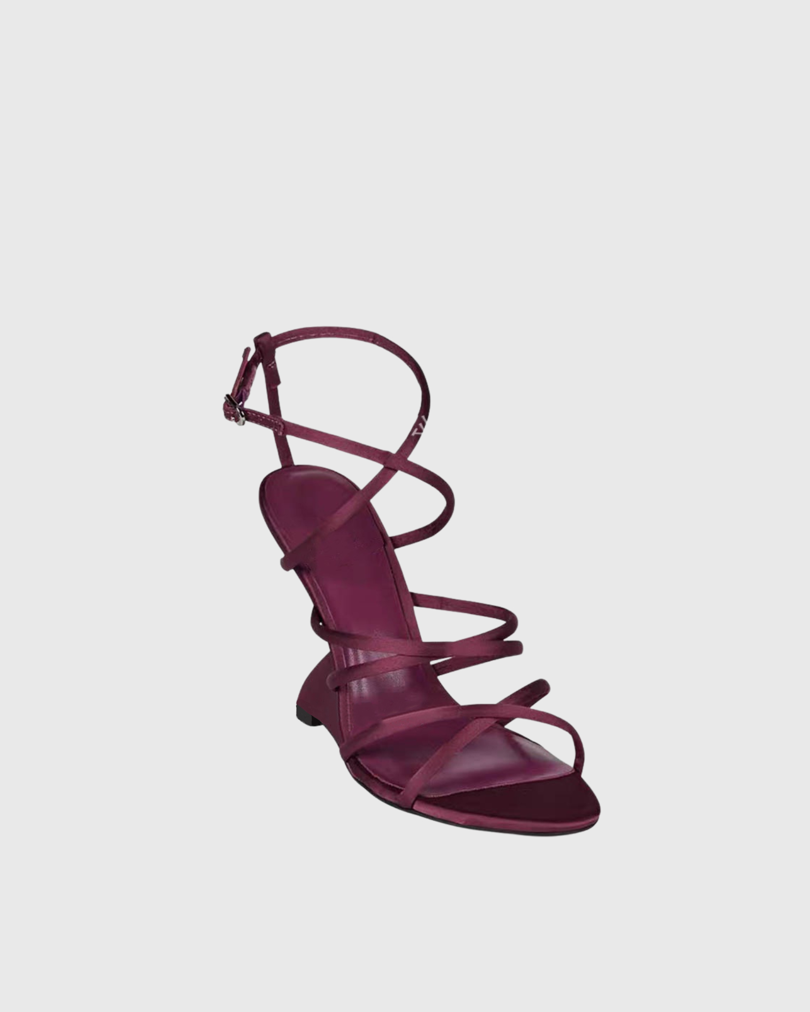 Iskra Cross Strap Wedge Sandals In Red 