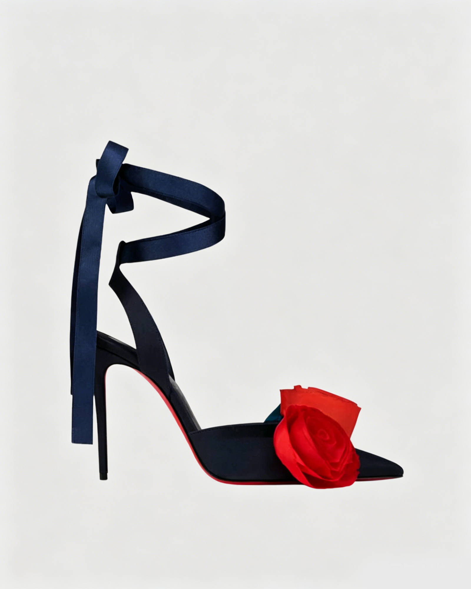 Zyvella Flower Strap Sandals In Midnight Blue