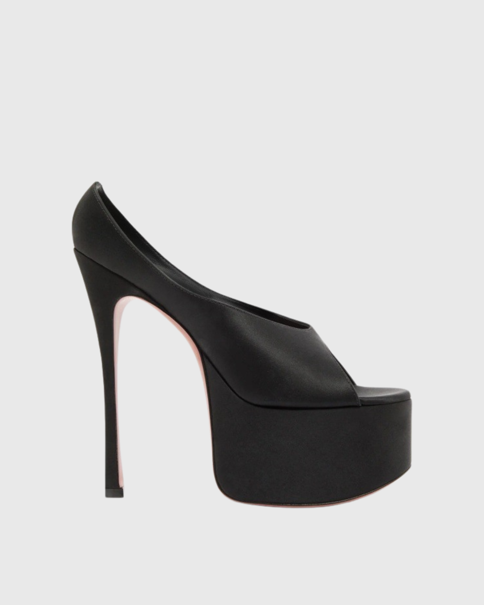 Leyla Satin Platform Heels In Black