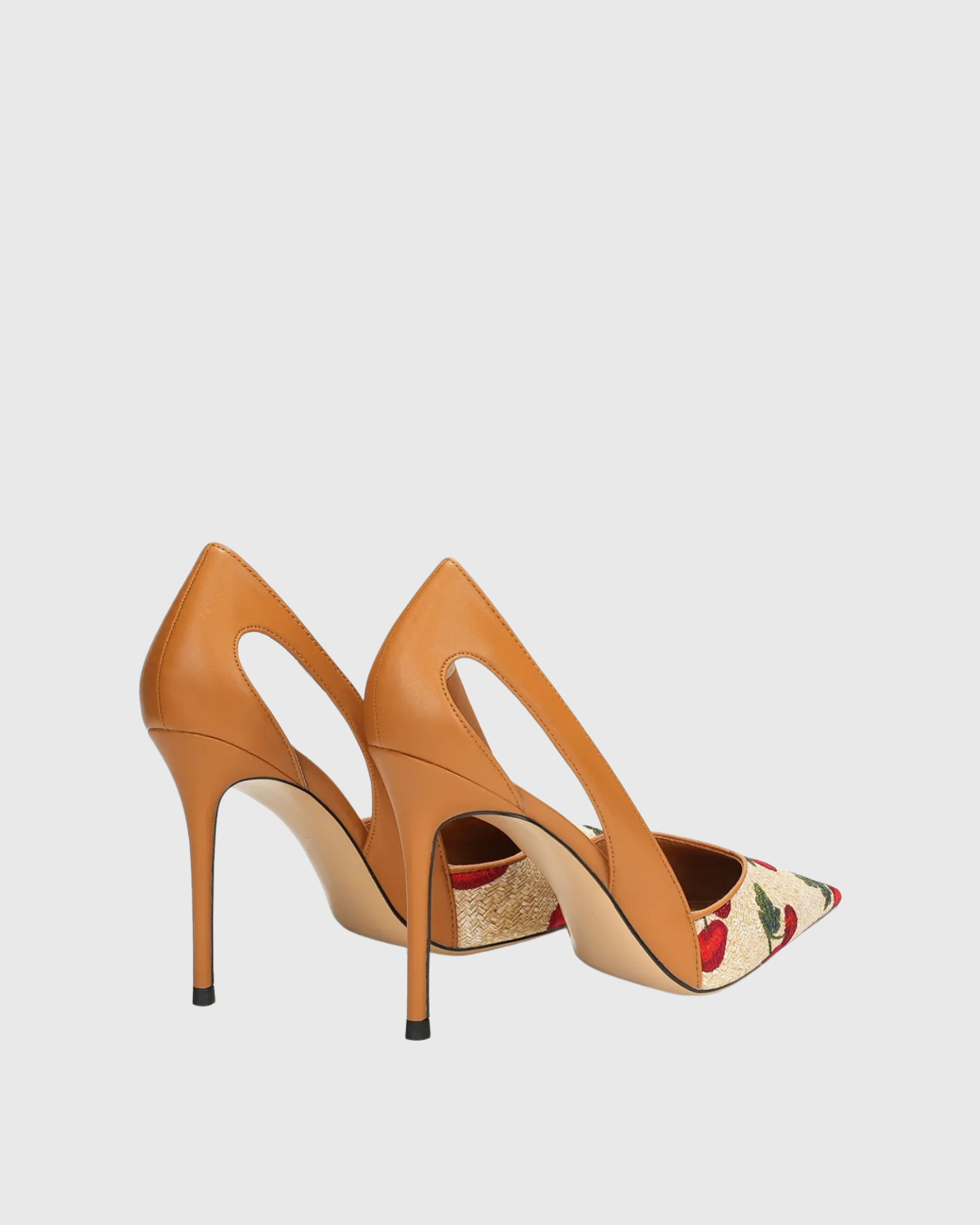 Saima Cutout Woven Cherry Pumps