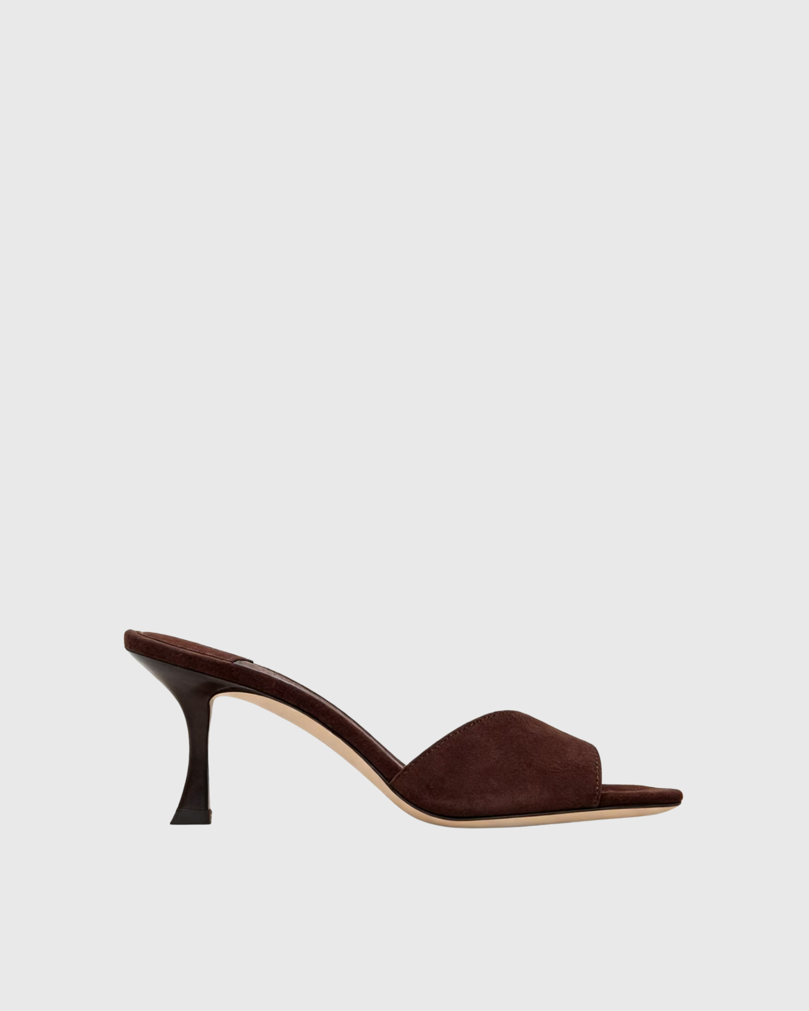 Gilberta Open Toe Mules In Brown
