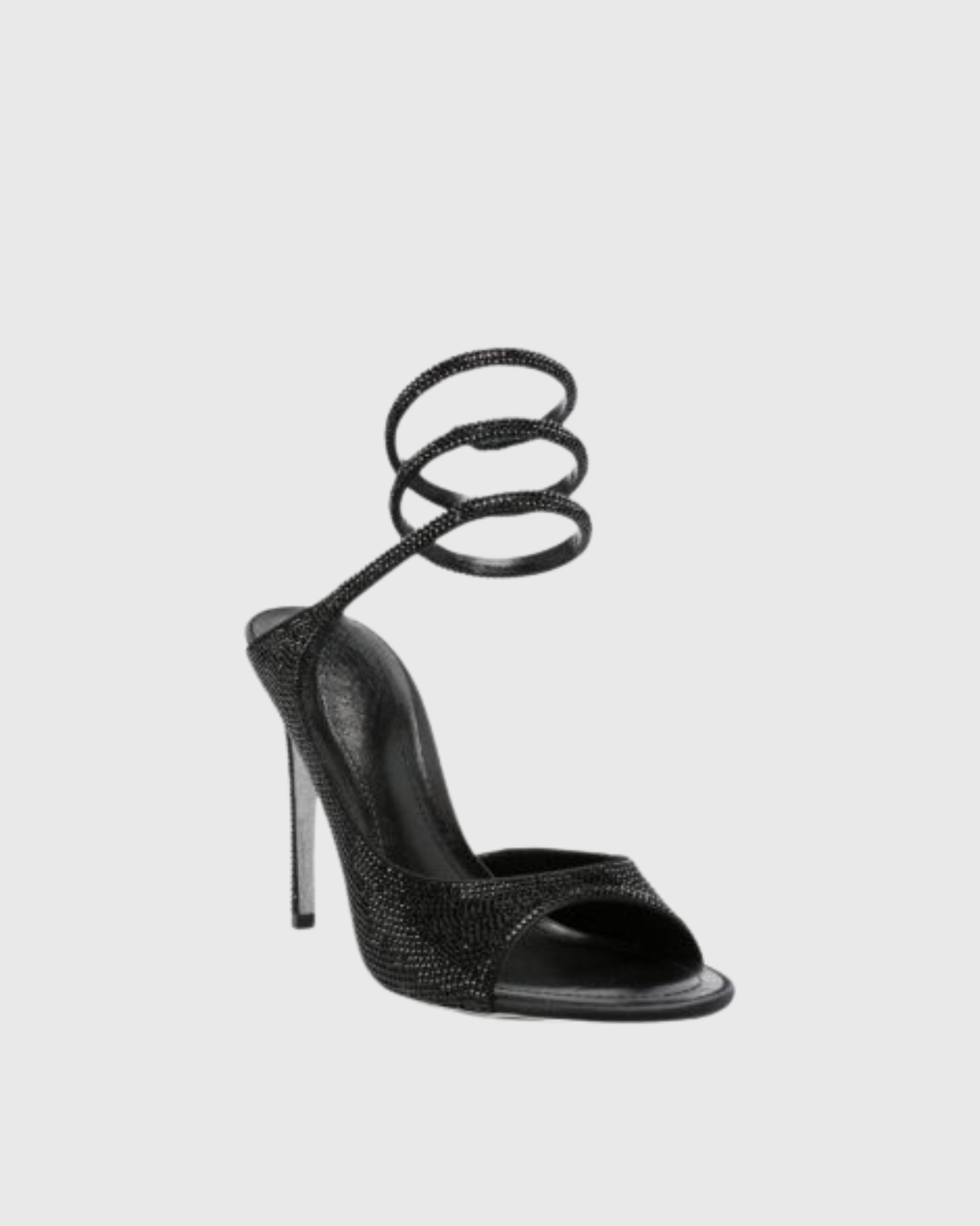 Tove Rhinestone Snake Sandals In Black