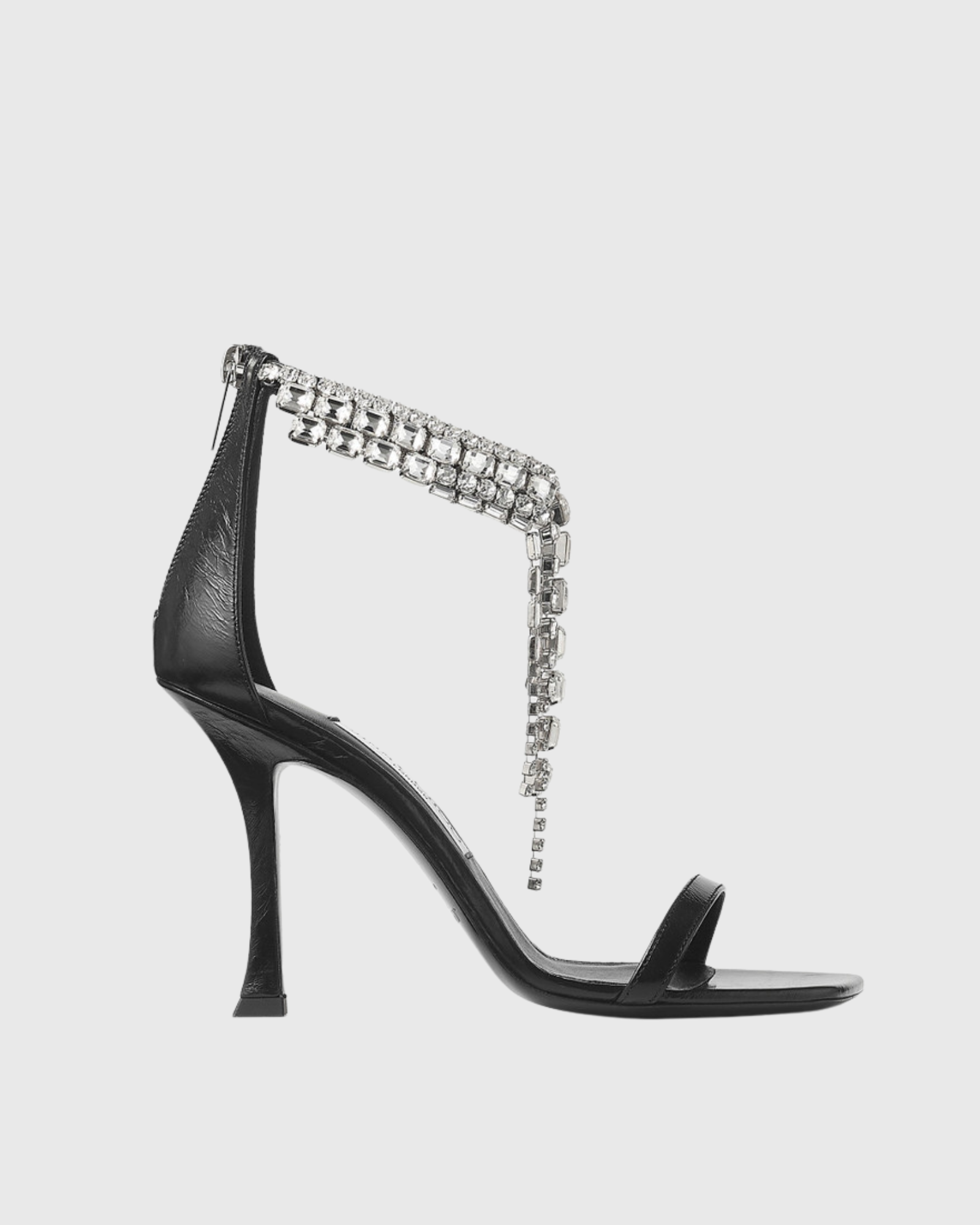 Vasan Rhinestone Single Strap Sandals In Black
