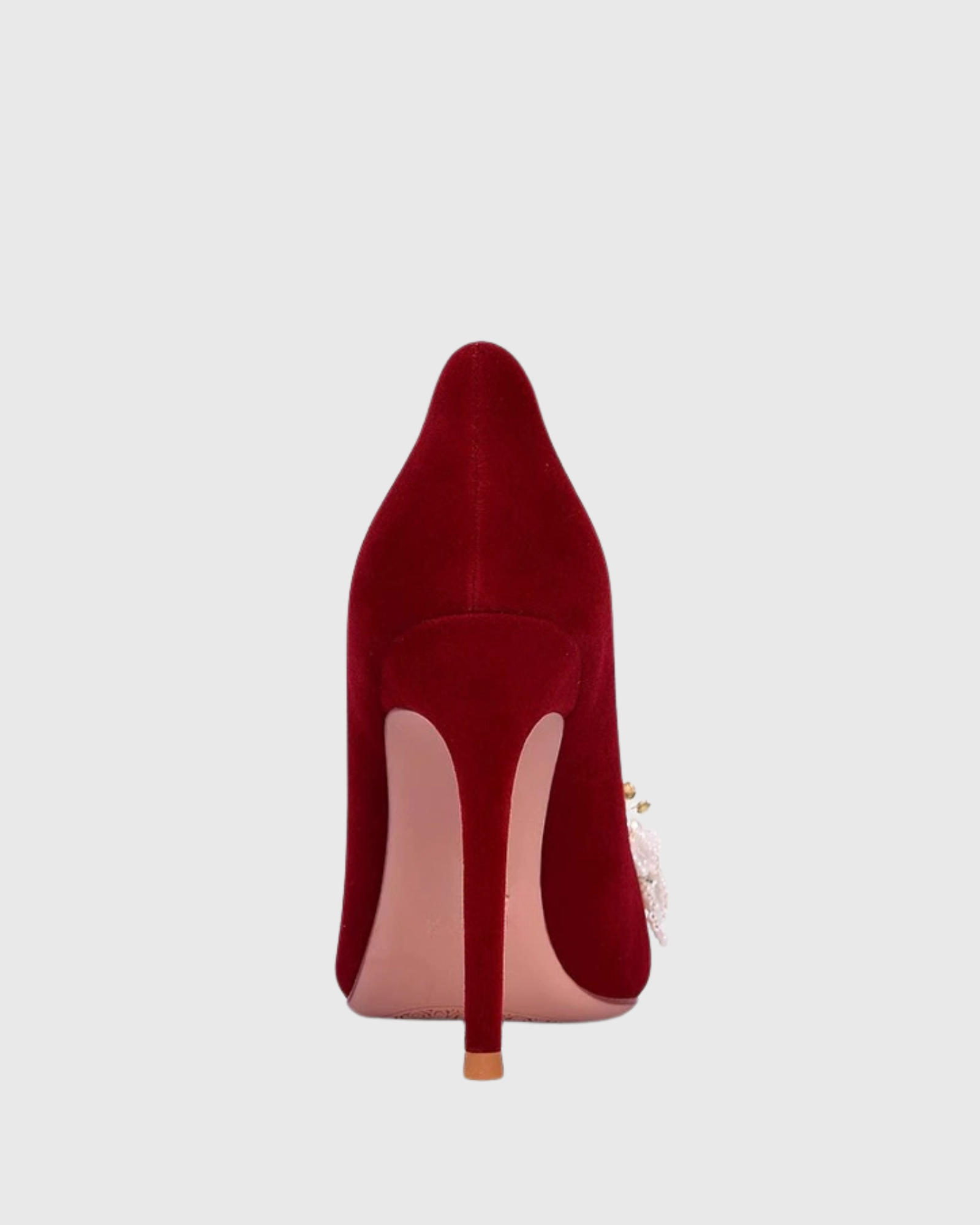Vaike Snowflakes Velvet Pumps In Red