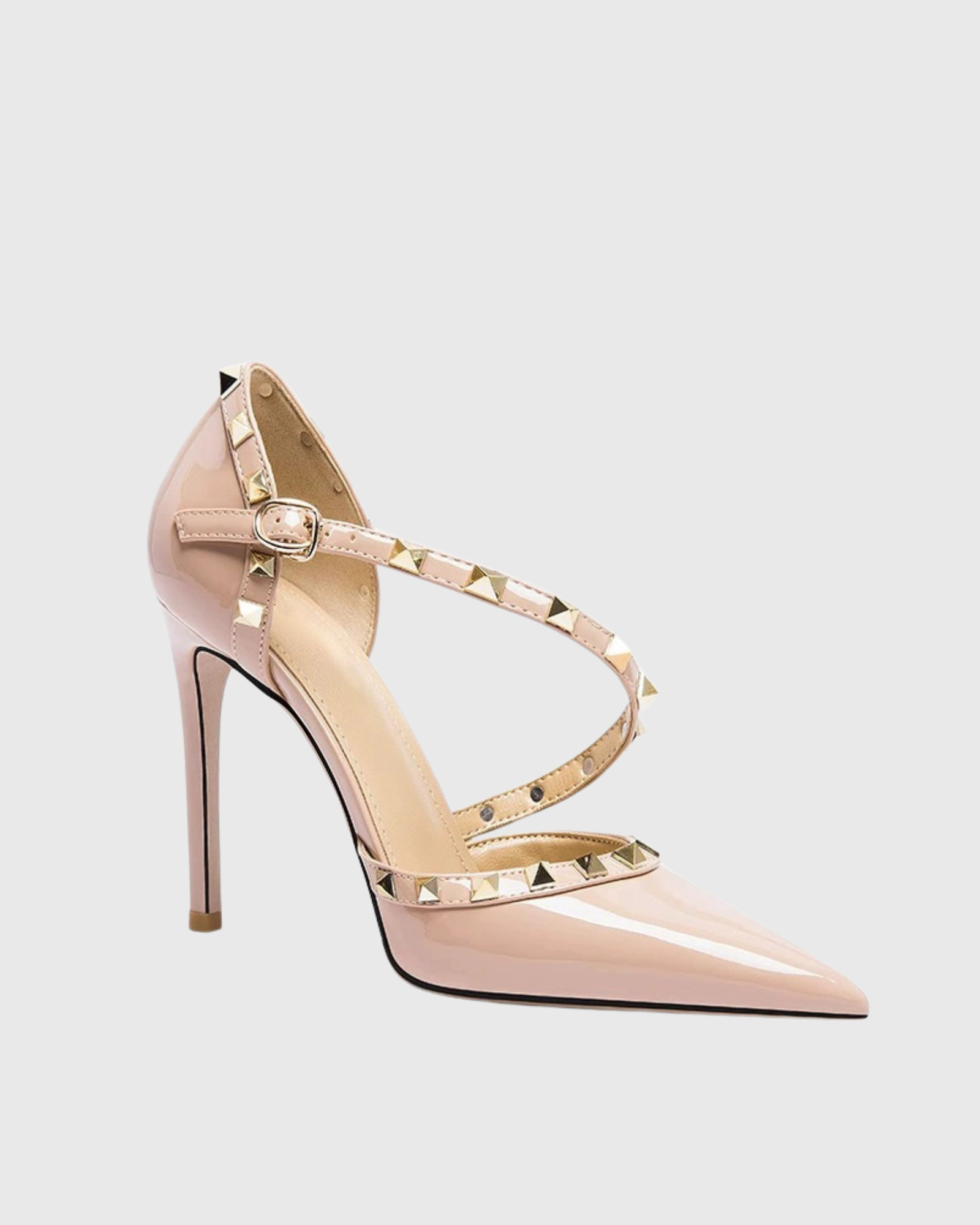 Cora Studded Stiletto 	Pumps In Nude