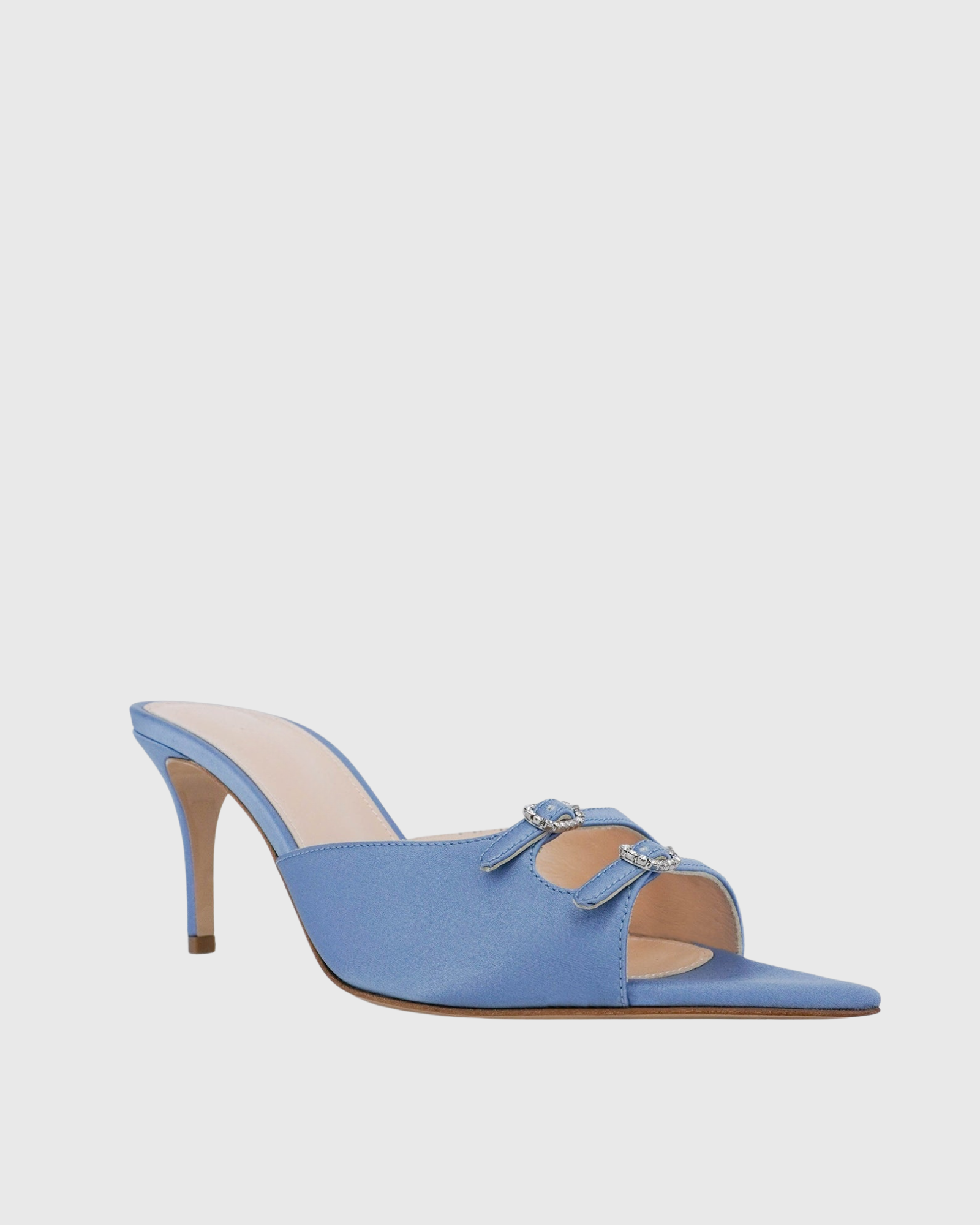 Jaciara Satin Mules In Blue