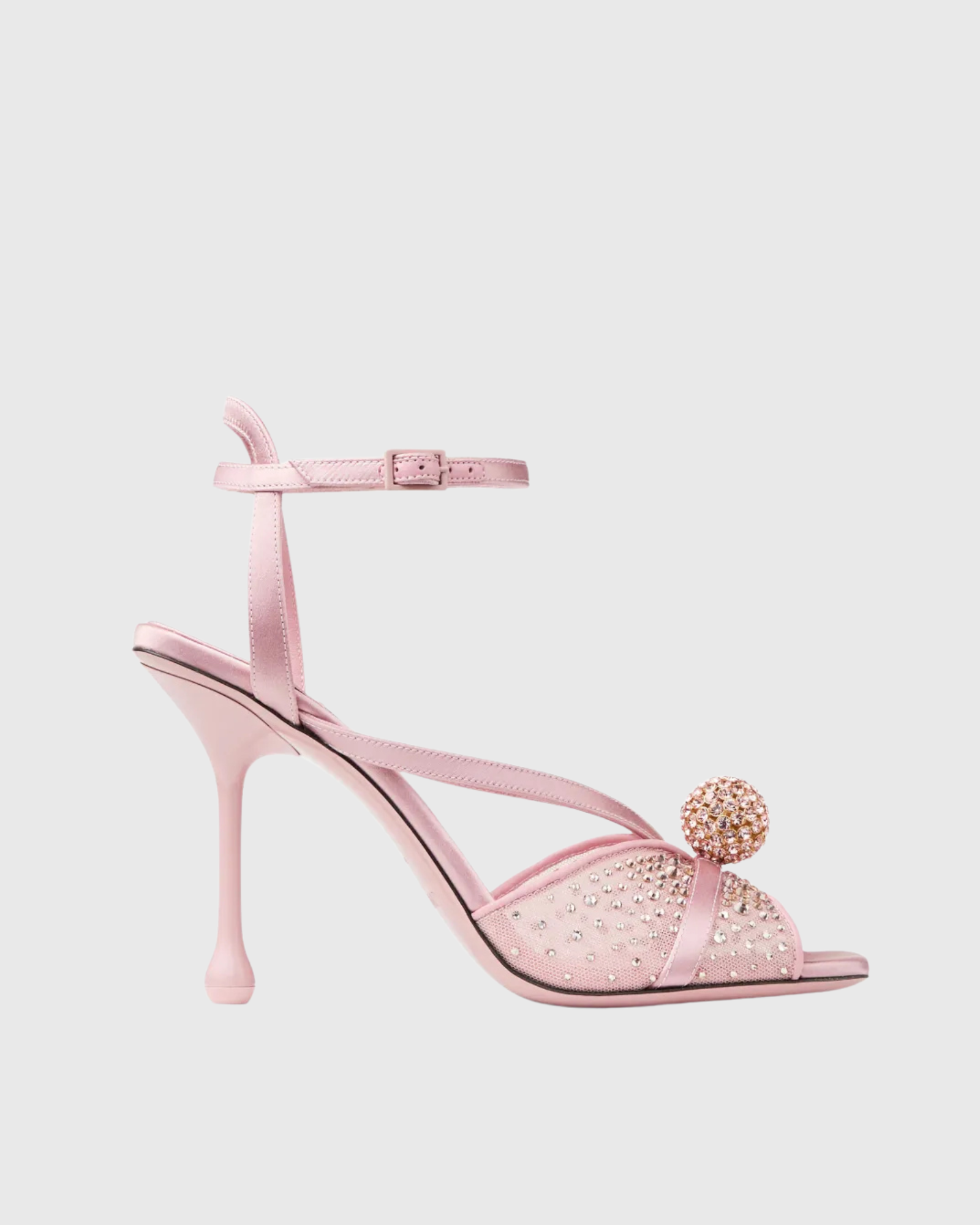 Prescott Rhinestone Mesh Mules In Pink