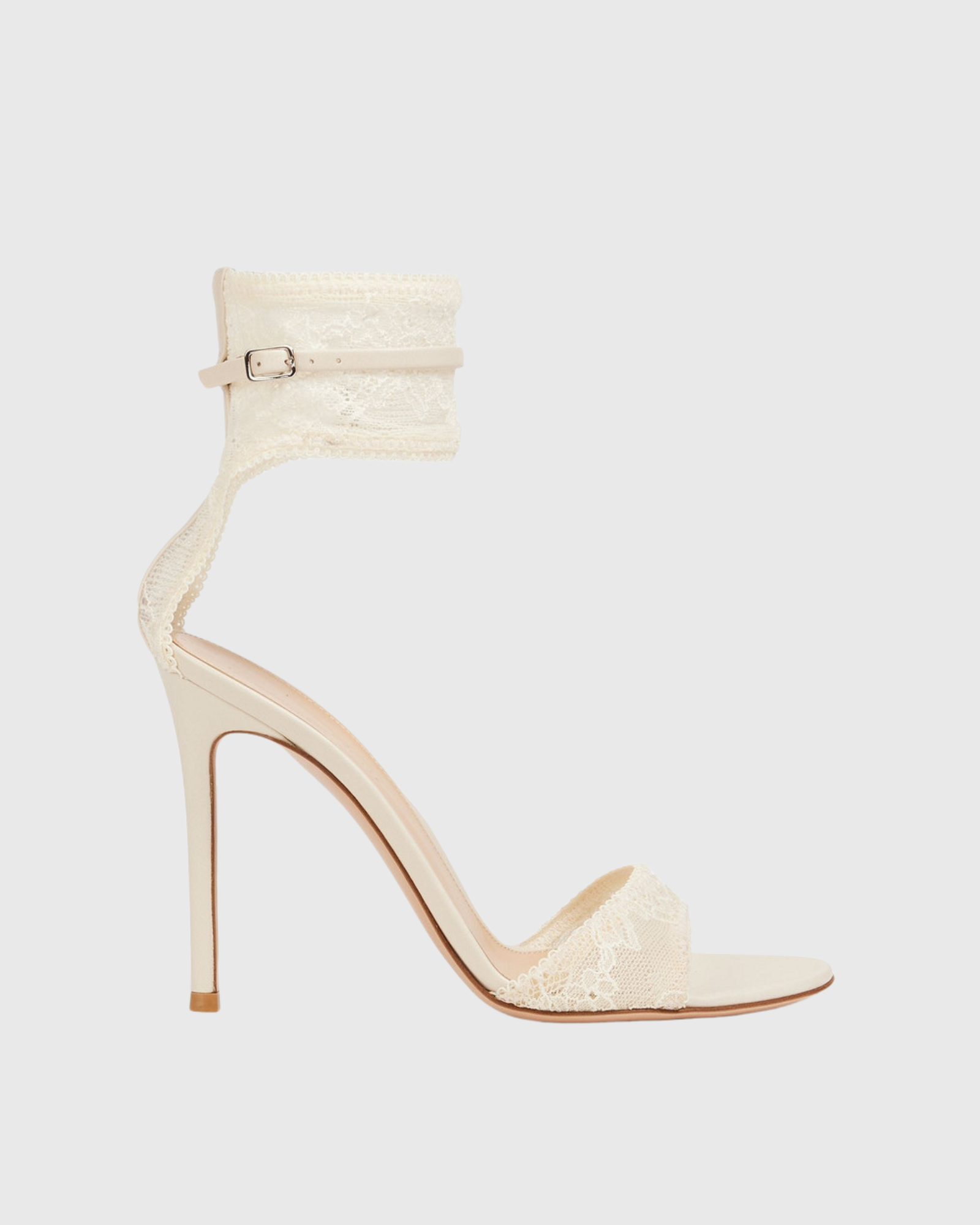 Concettina Lace Strap Sandals In White