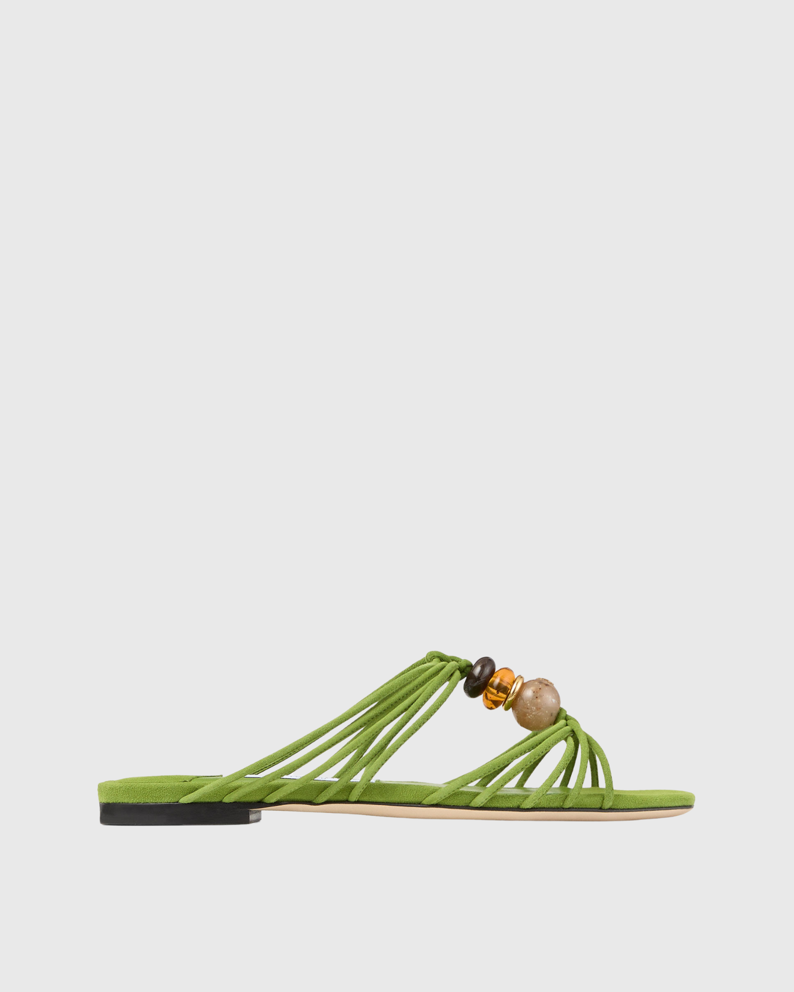 Janka Rope Strappy Slippers In Green