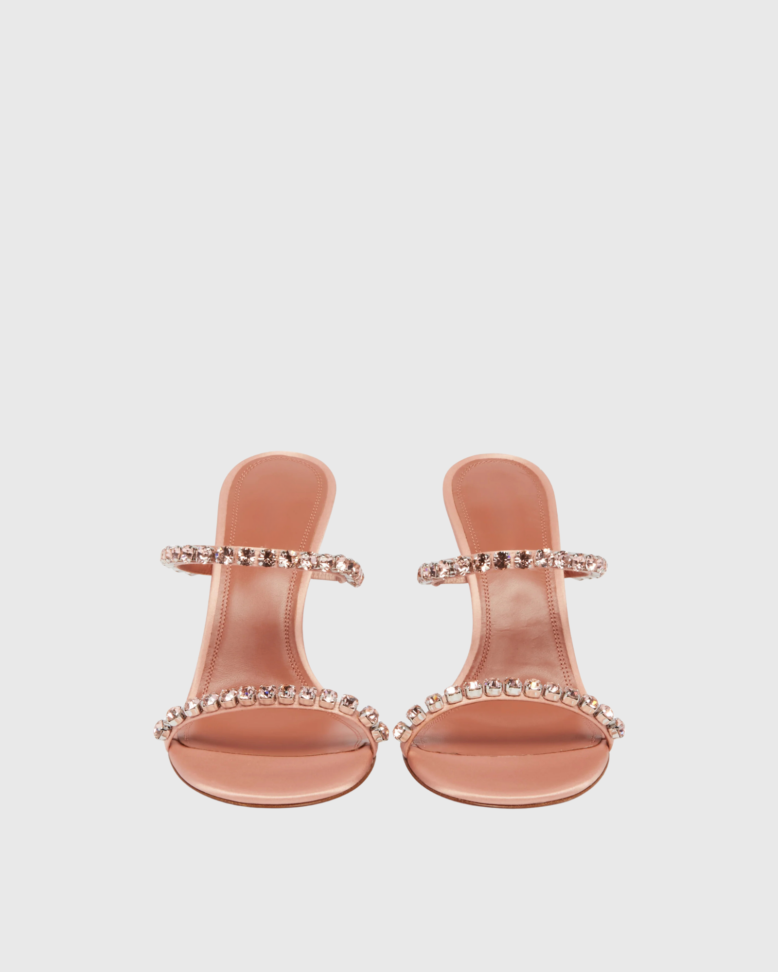 Cynara Rhinestone Stiletto Mules In Nude