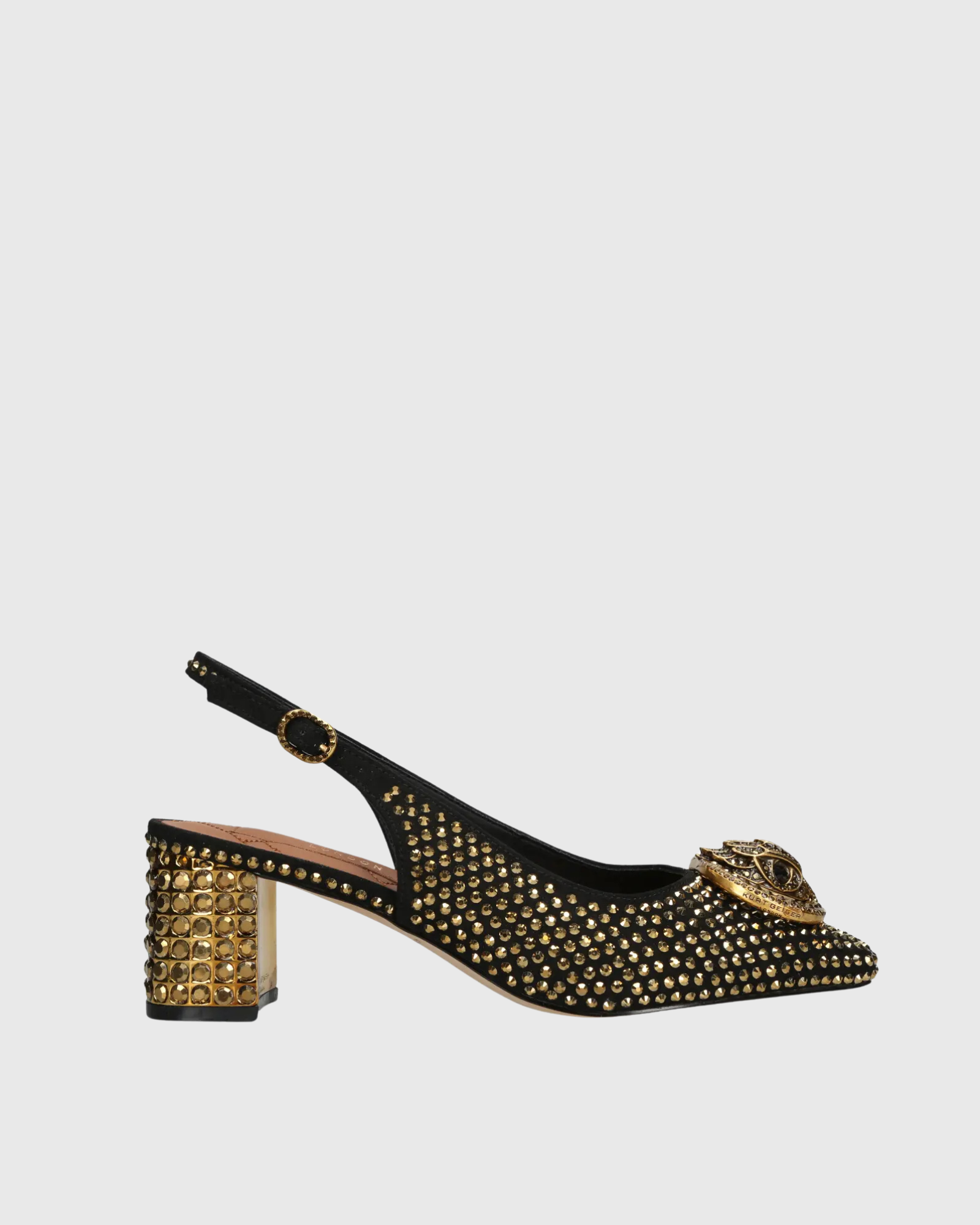 Evanthe Metal Buckle Rhinestone Sandals 