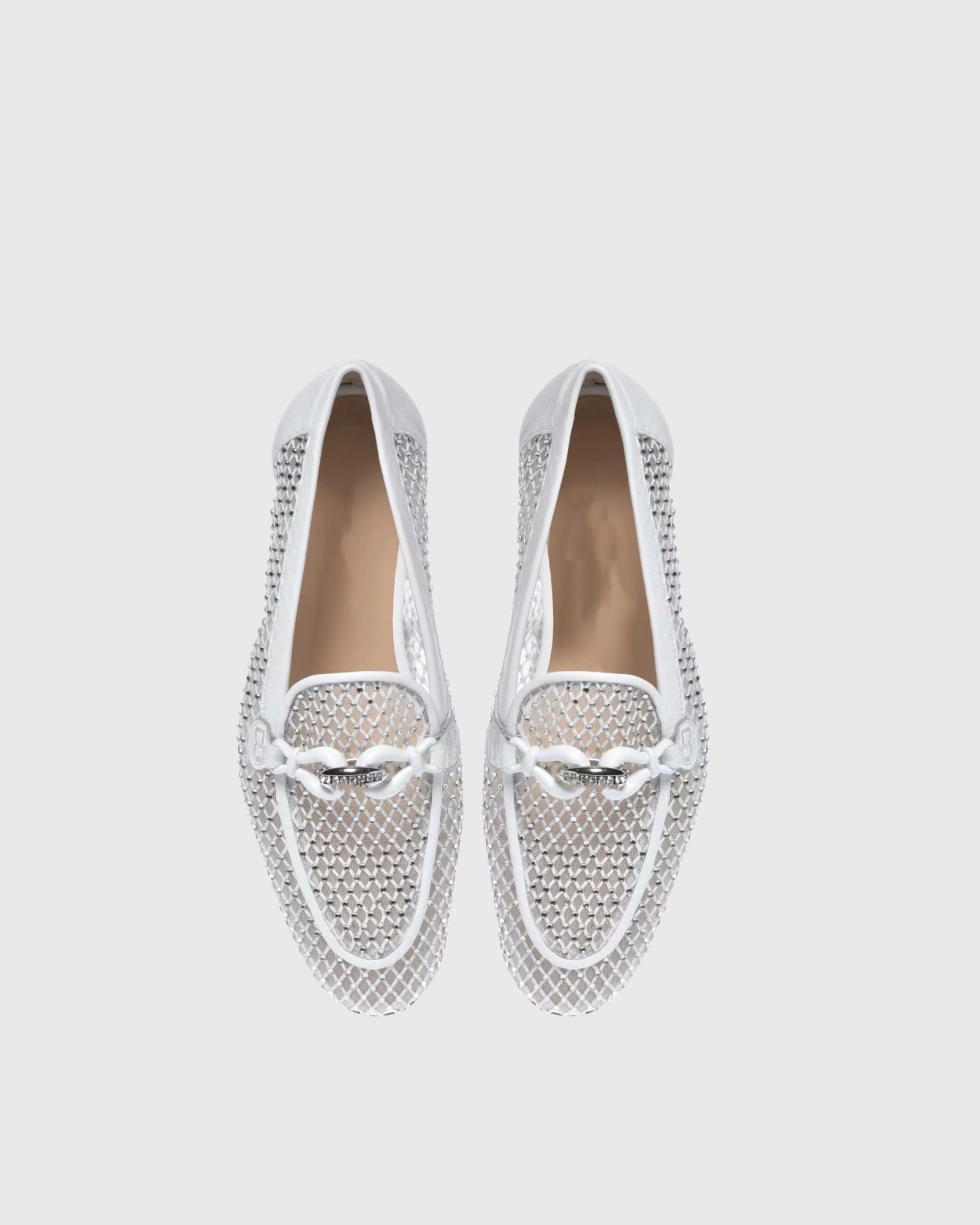 Jazira Rhinestone Fishnet Loafers
