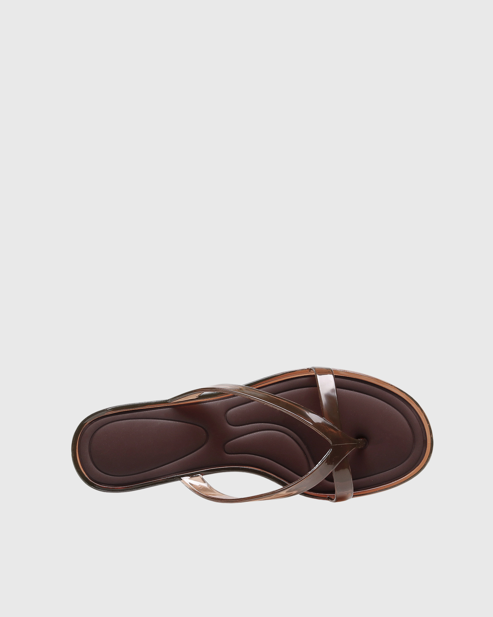 Kaevia Jelly PVC Thong Slippers In Brown 