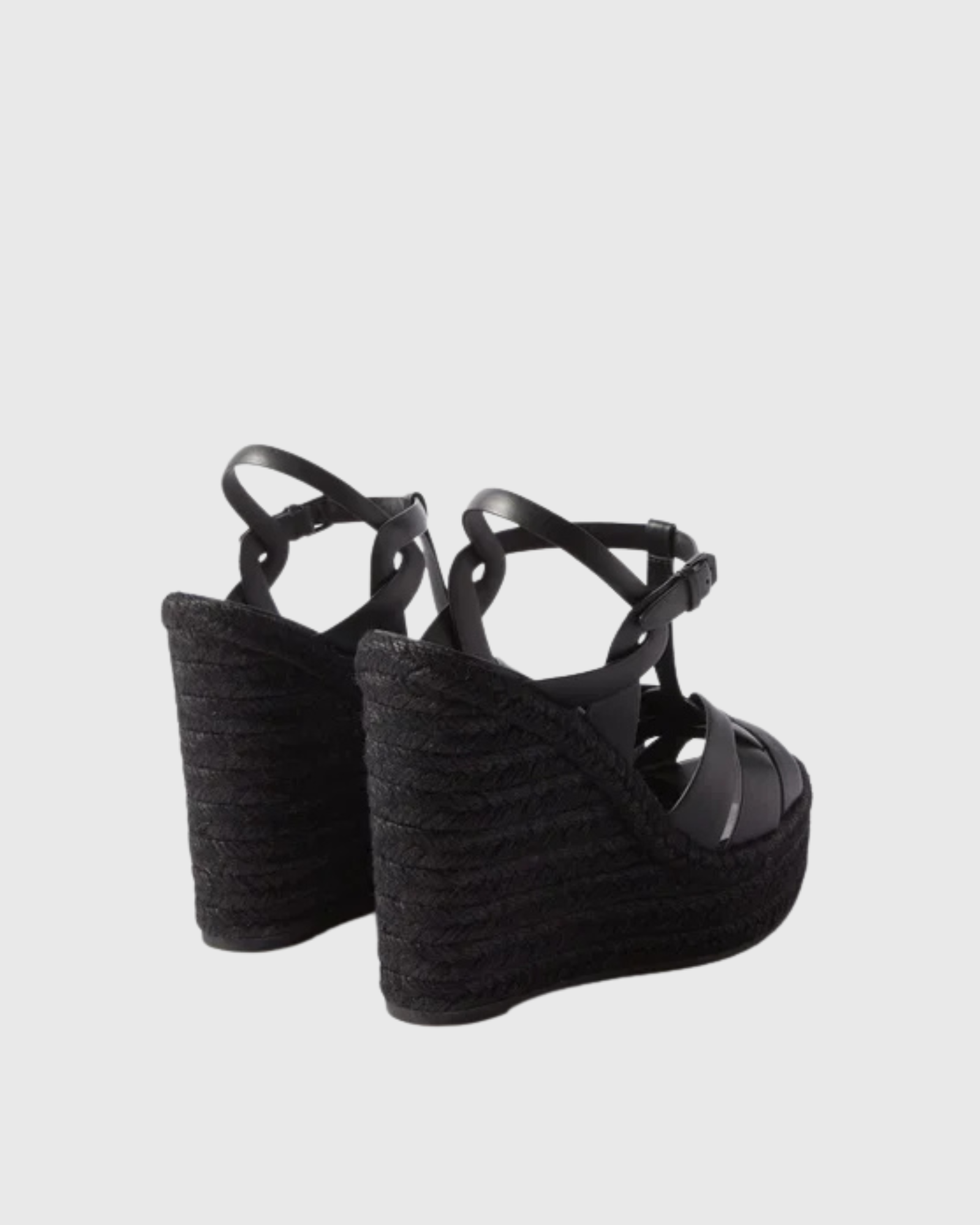 Arvella Platform Wedge Strap Sandals In Black