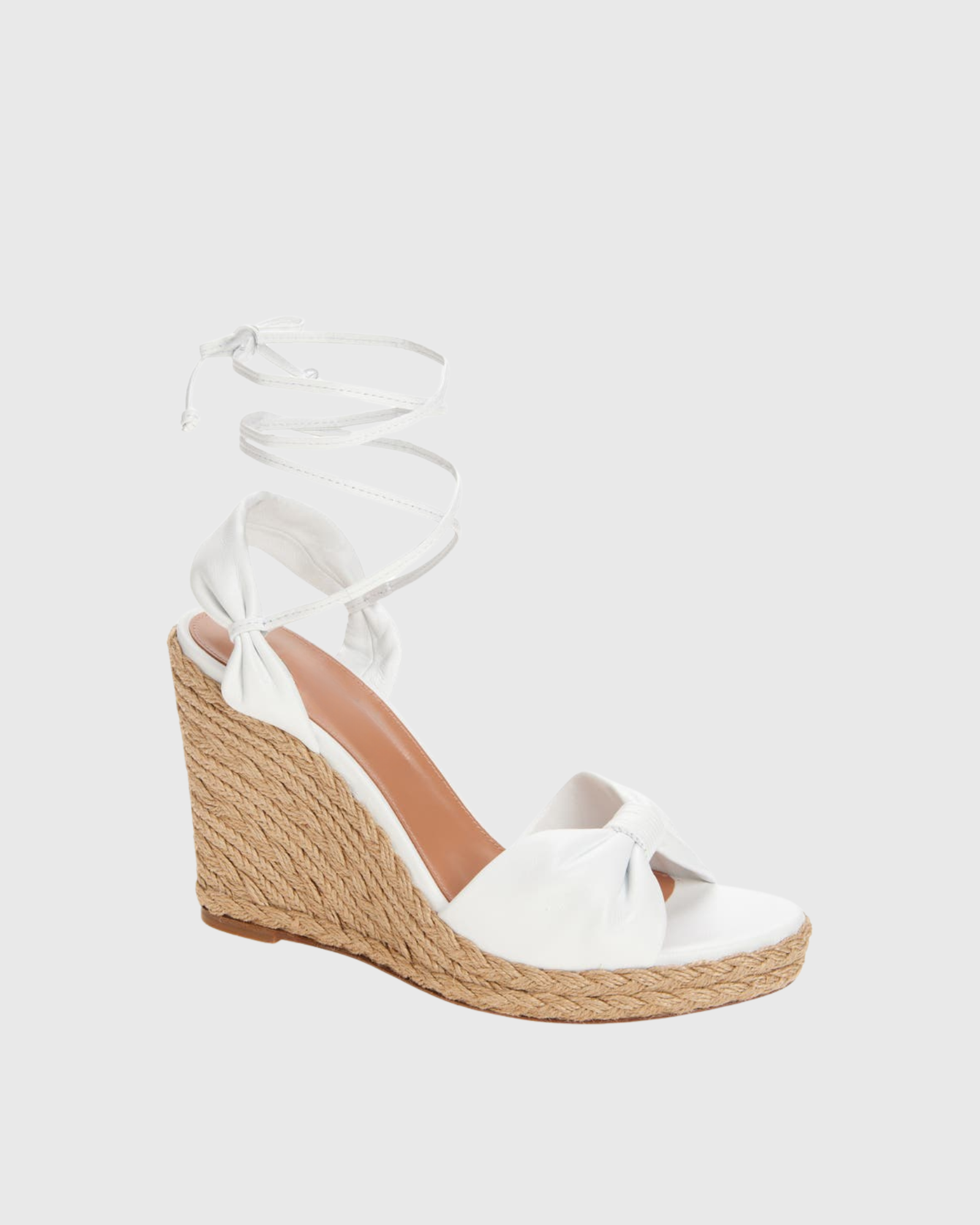 Noctira Bow Espadrille Wedge Sandals In White