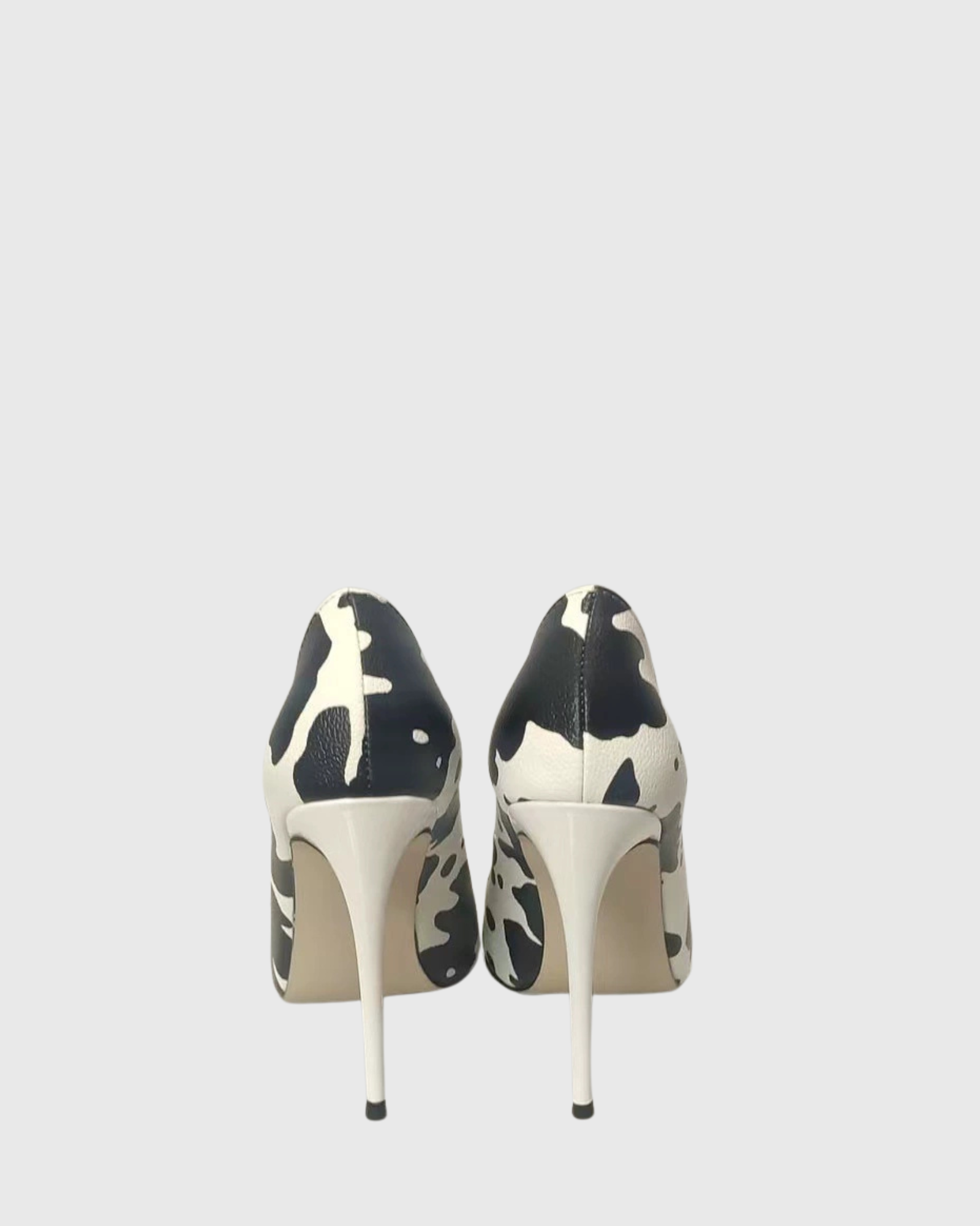 Tavira Cow Stiletto Pumps In Black White