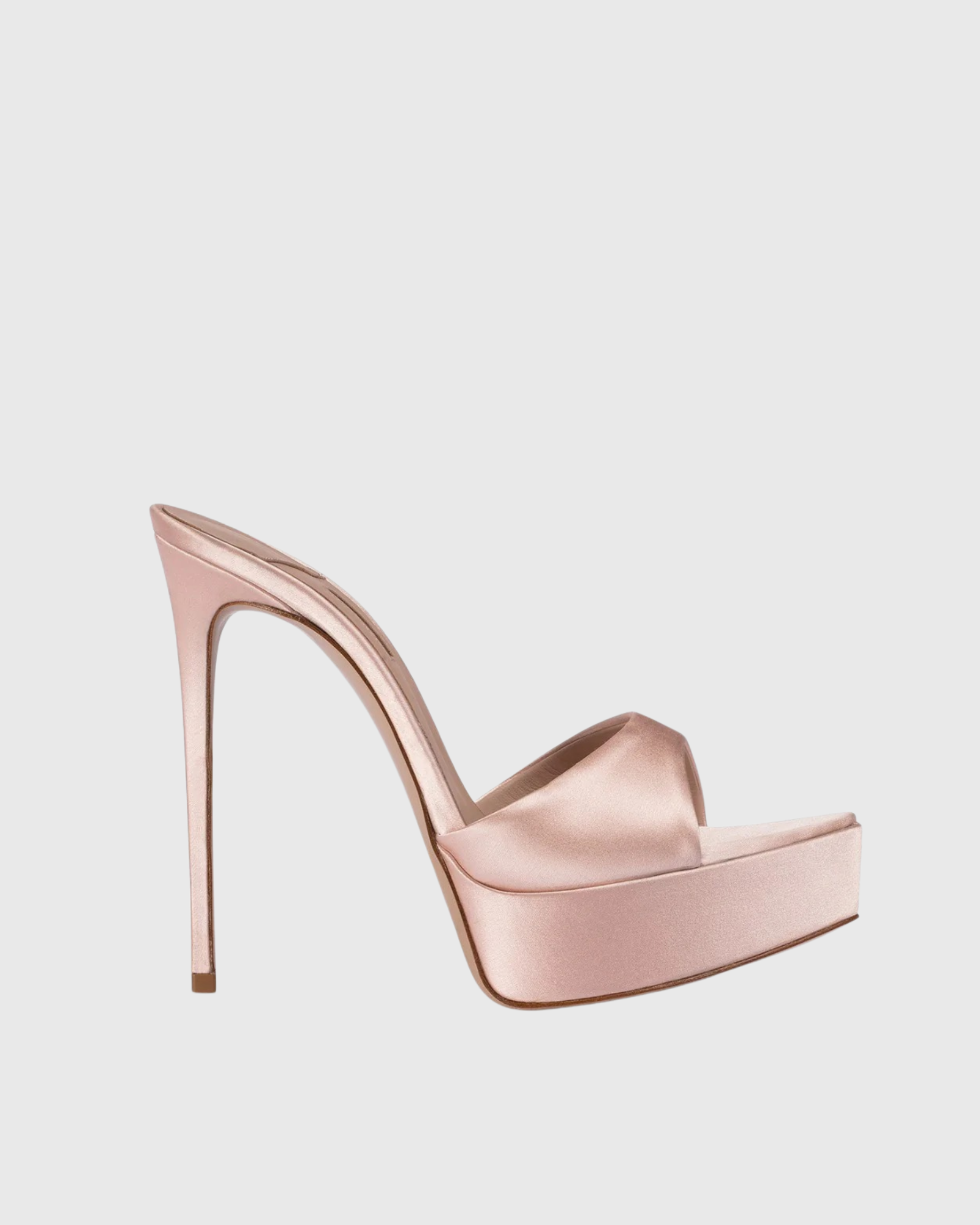 Iida Platform Satin Mules In Pink